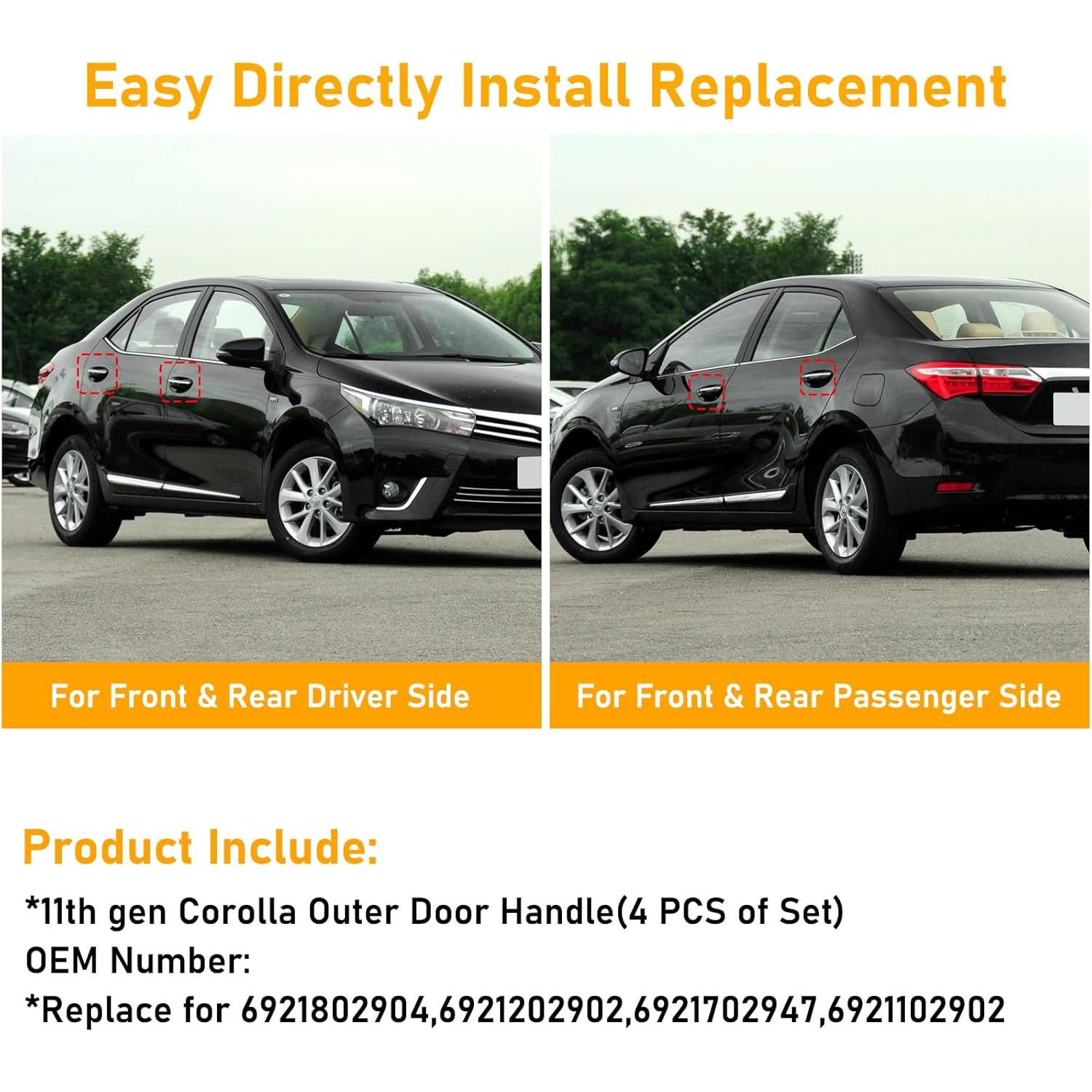 Mango de Puerta Exterior APESER para Toyota Corolla 2014-2019 - 4 Piezas