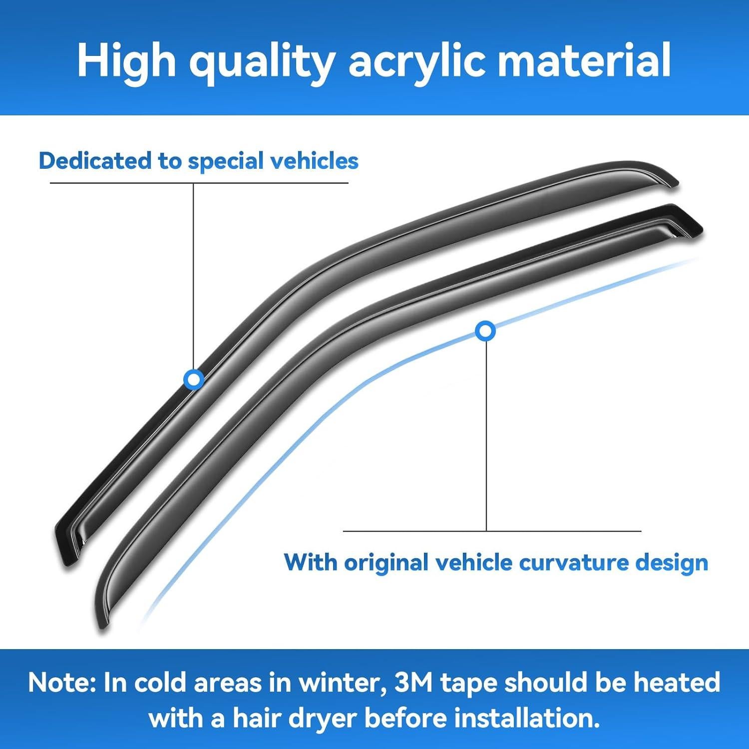 Deflectores de Lluvia AWVRG para Toyota Corolla 2014-2019