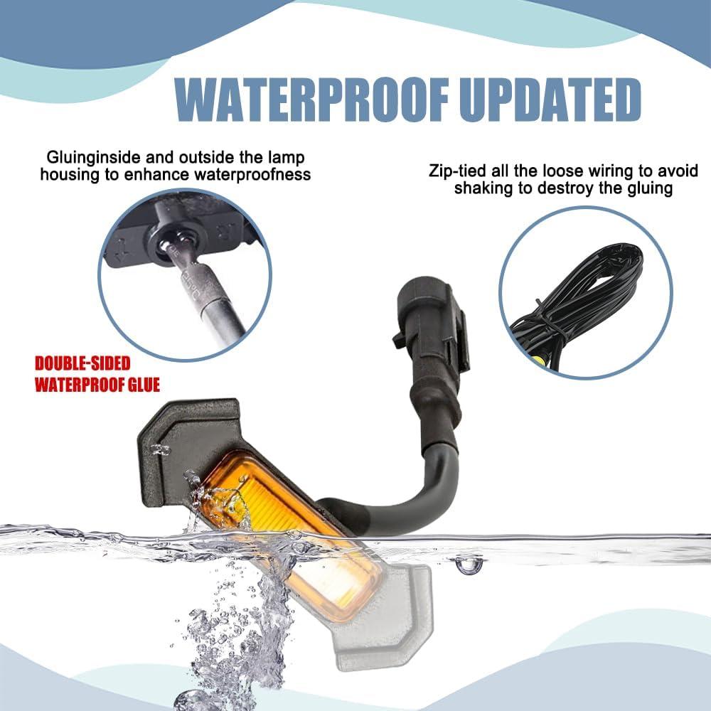 4 Luces de Parrilla LED Ámbar Tecledsn para Tacoma 2016-2024