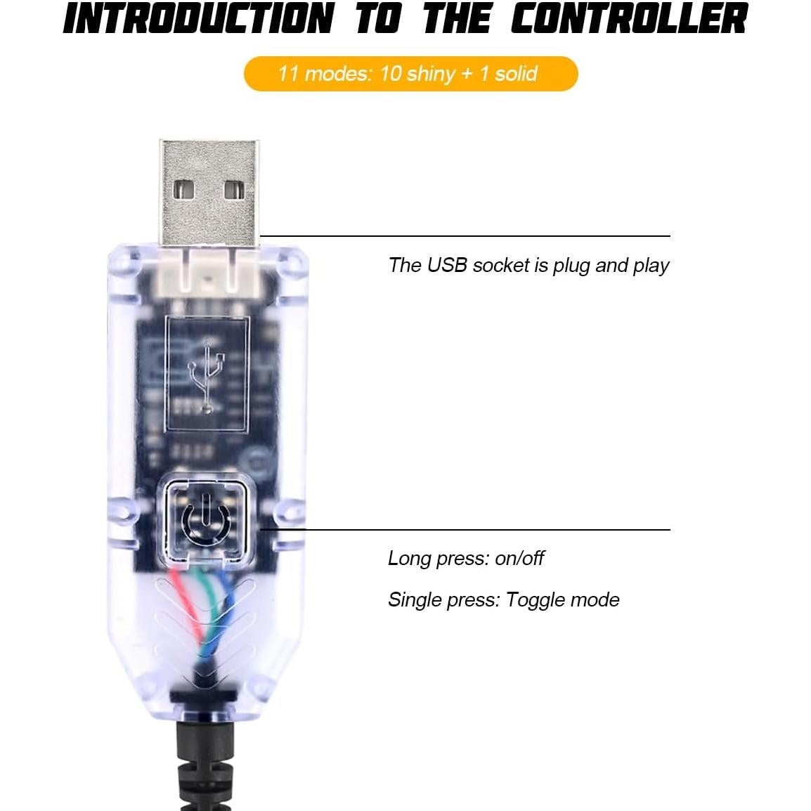 Luz Ojos de Diablo para Auto FALVFUN 30cm LED USB Estilo C