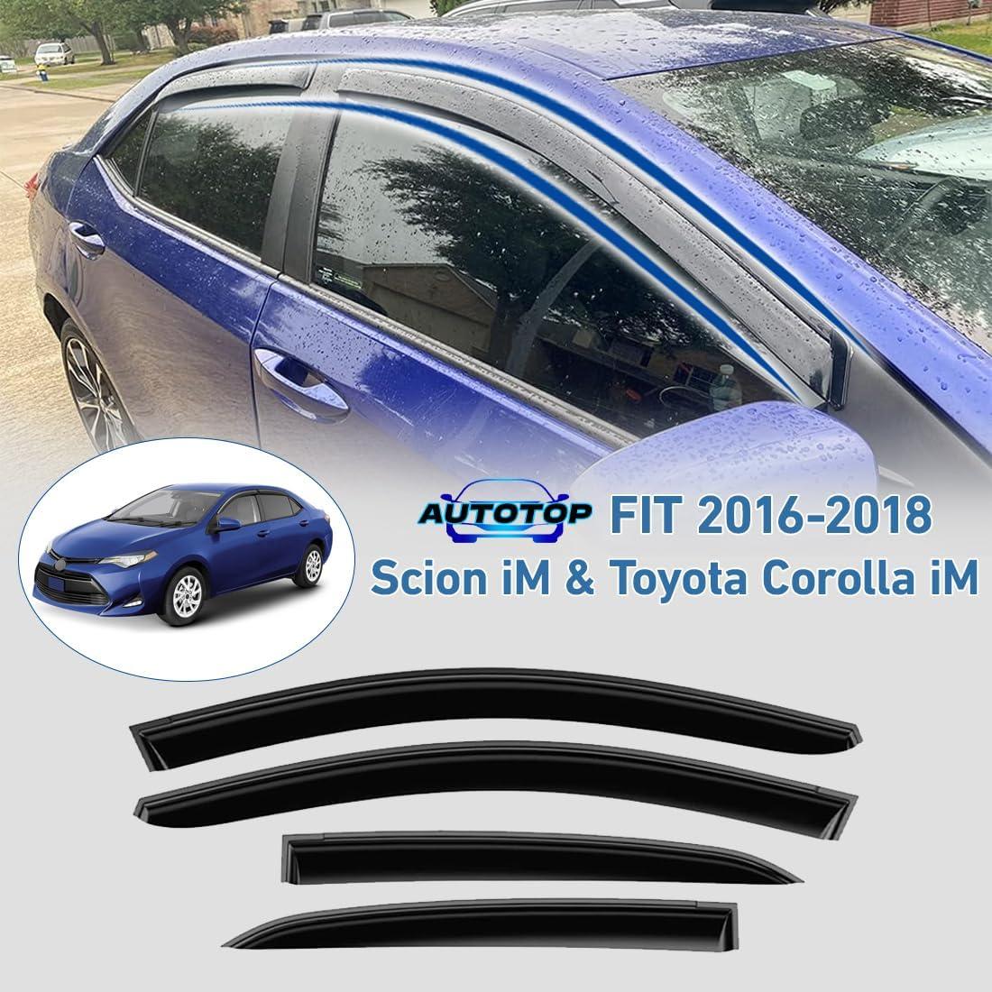 Deflectores de Ventana AUTOTOP para Scion iM y Toyota Corolla 2016-2018