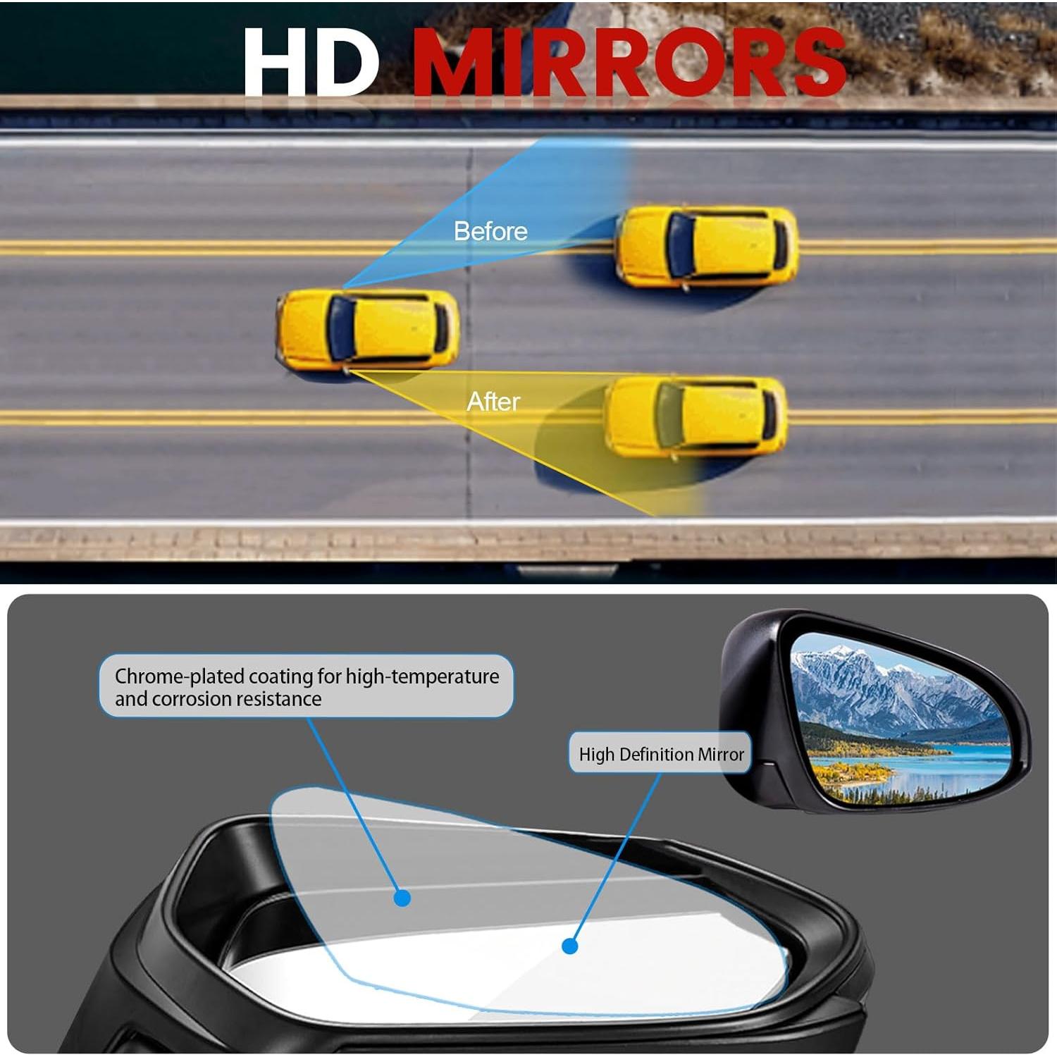 Espejo Lateral Hoiedt Negro Térmico Manual Toyota Corolla 2009-2013