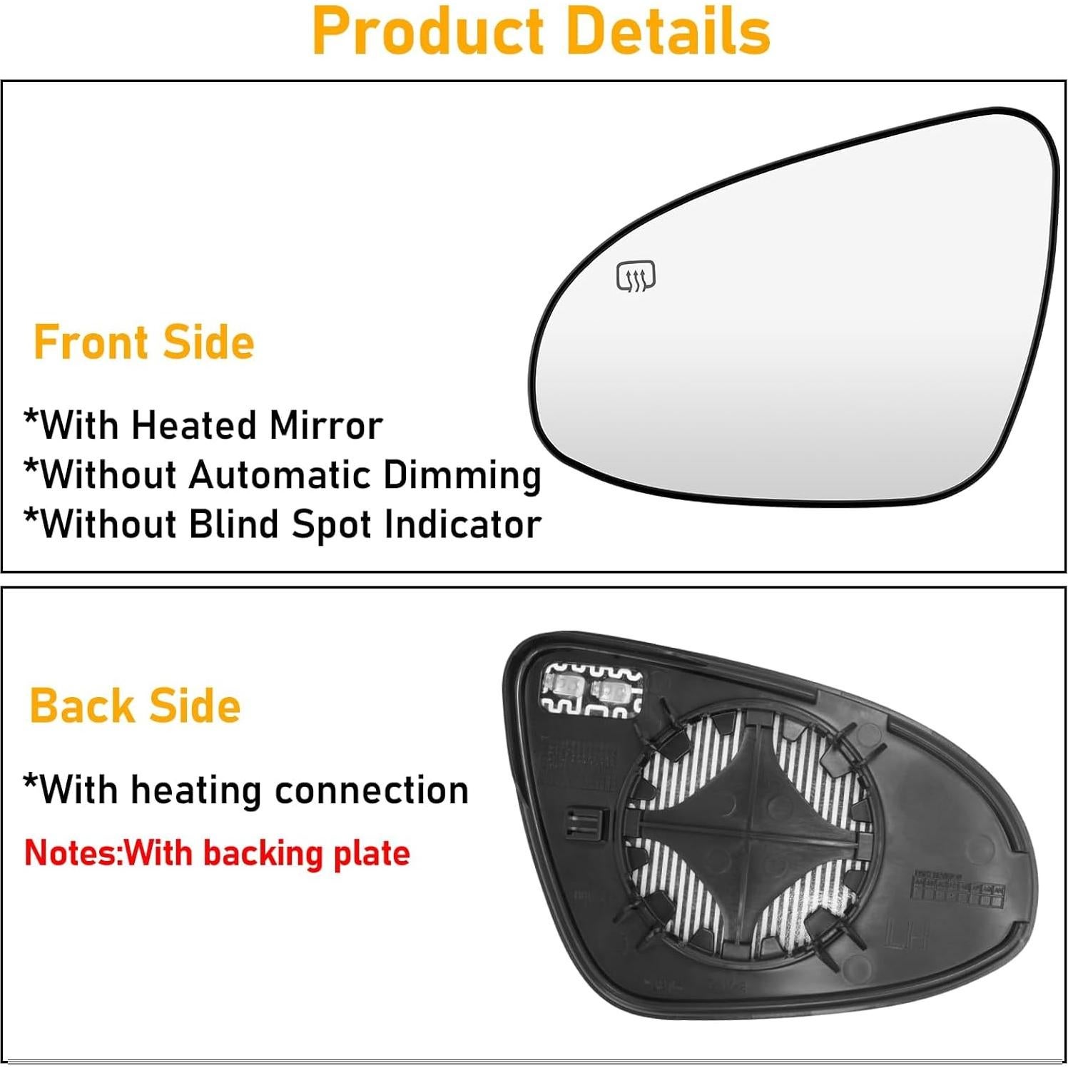 Cristal Espejo Retrovisor Izquierdo Toyota Corolla 2014-2019 Abodvu