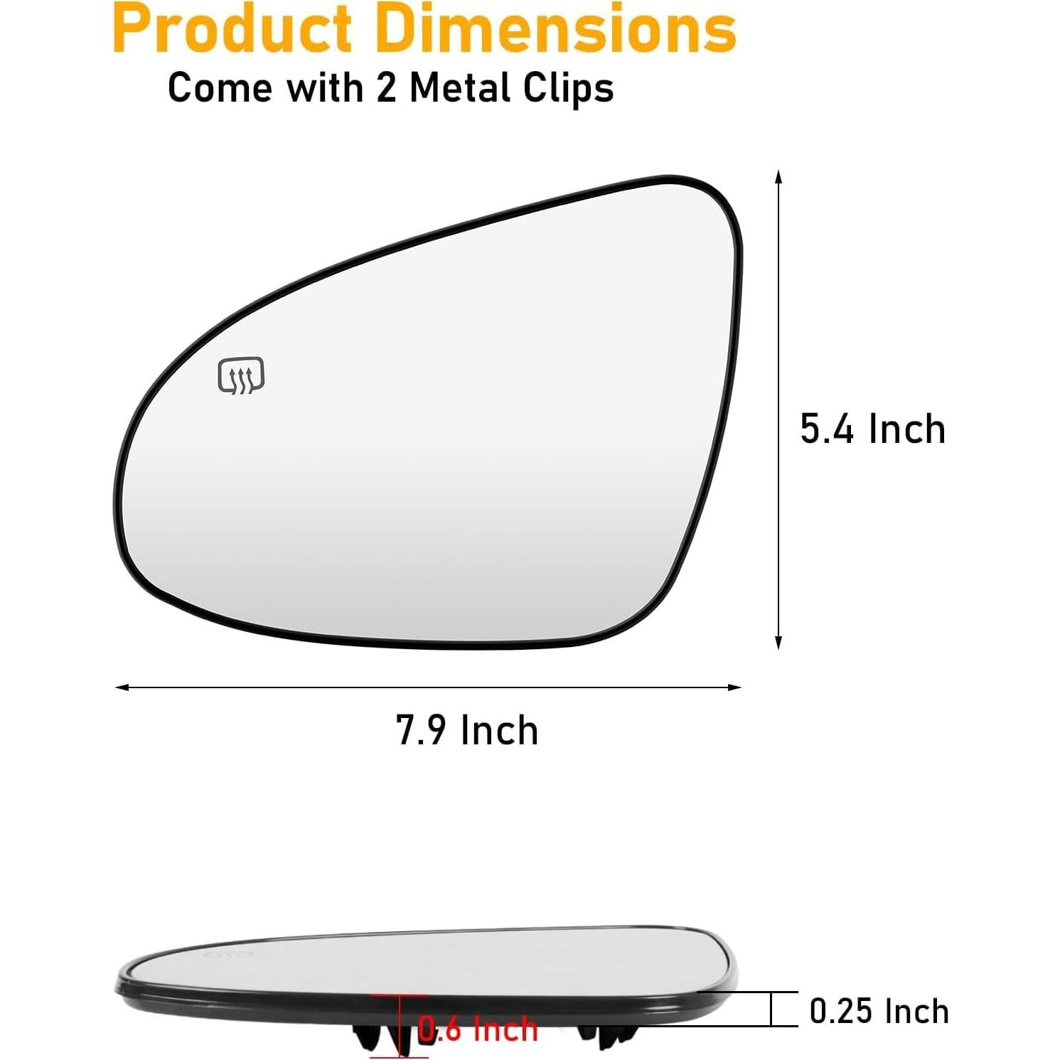 Cristal Espejo Retrovisor Izquierdo Toyota Corolla 2014-2019 Abodvu