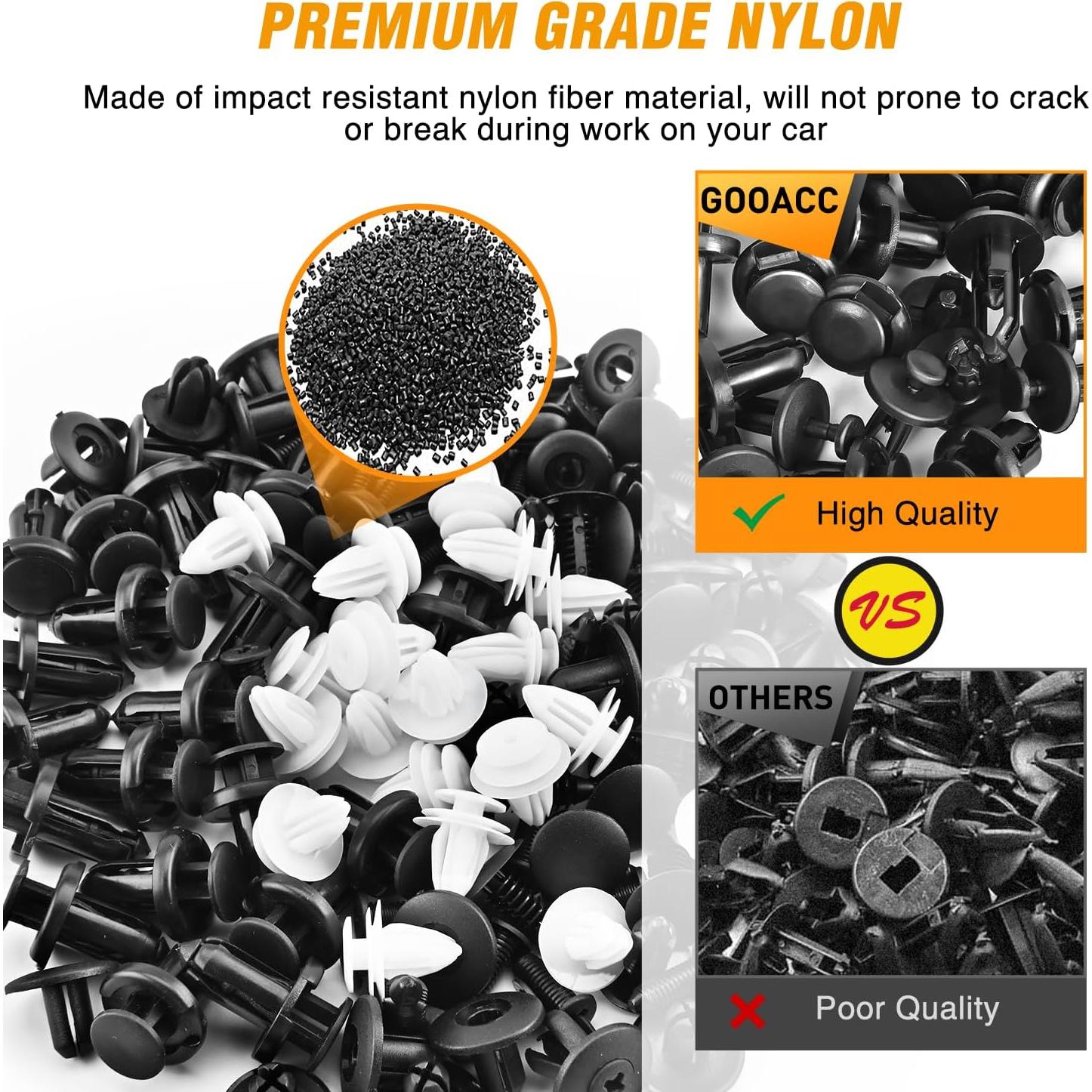 GOOACC 120 Clips de Retención para Parachoques de Coche 6-10mm