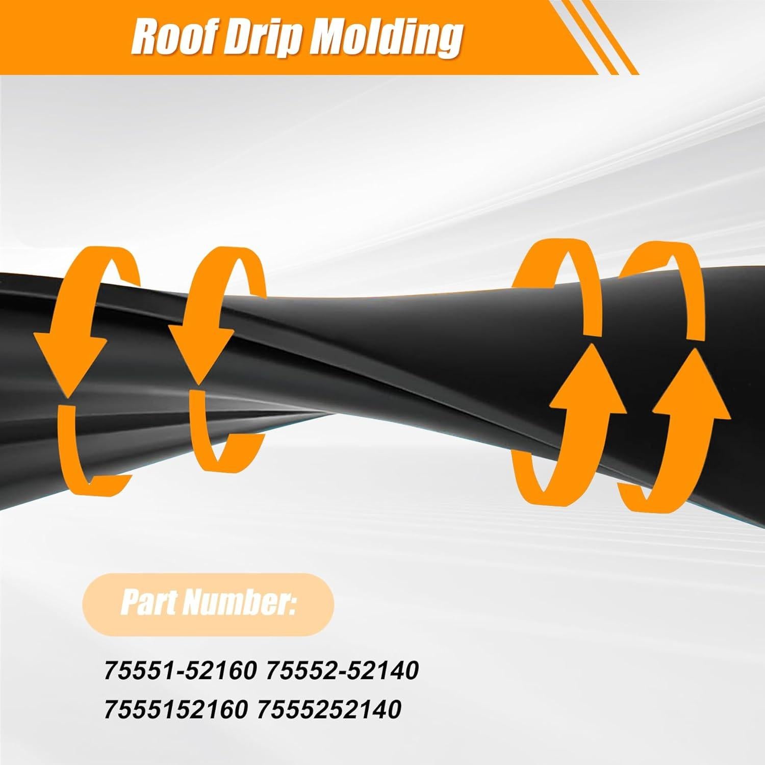 Moldura de Goteo de Techo Toyota Yaris Sedán 2007-2011