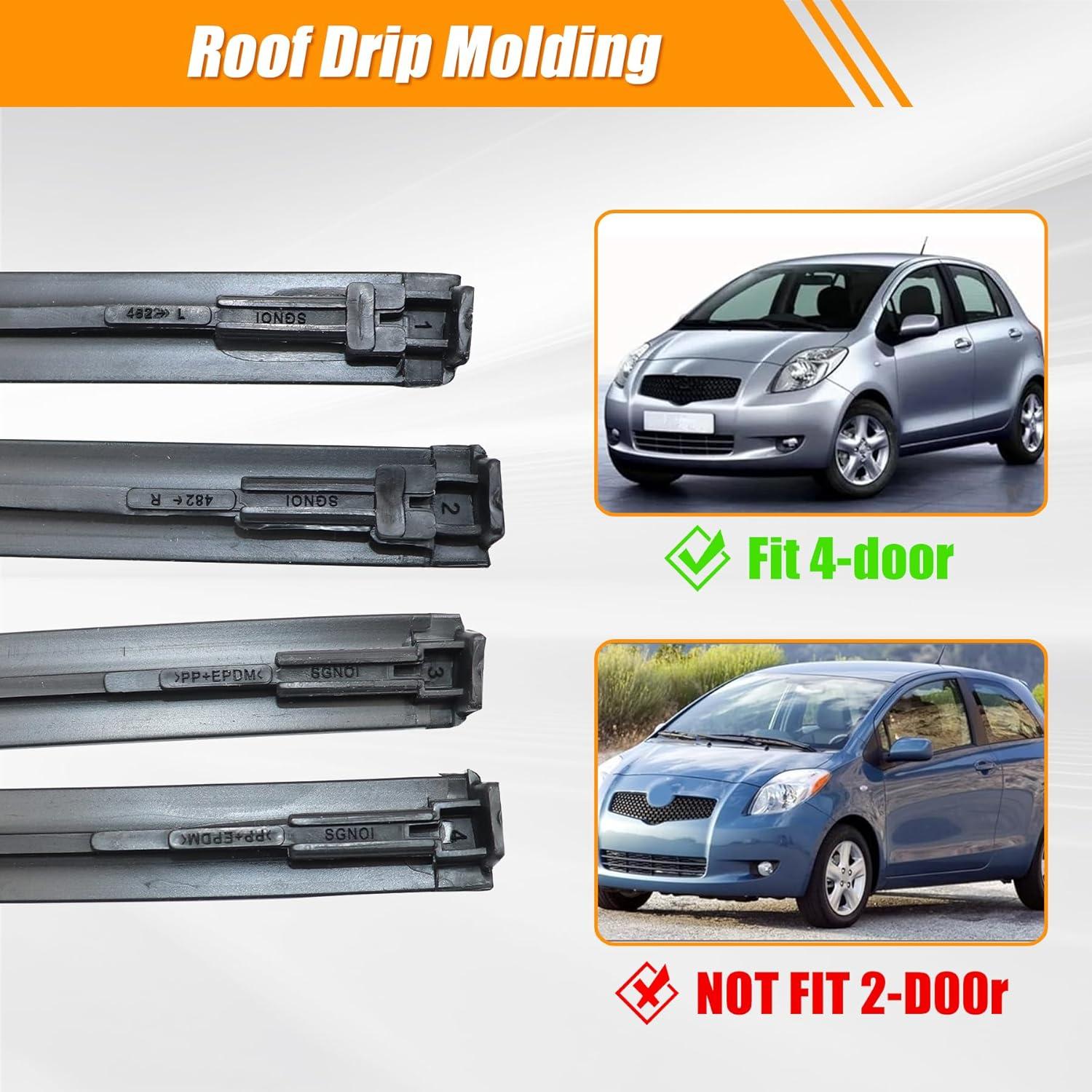 Moldura de Goteo de Techo Toyota Yaris Sedán 2007-2011