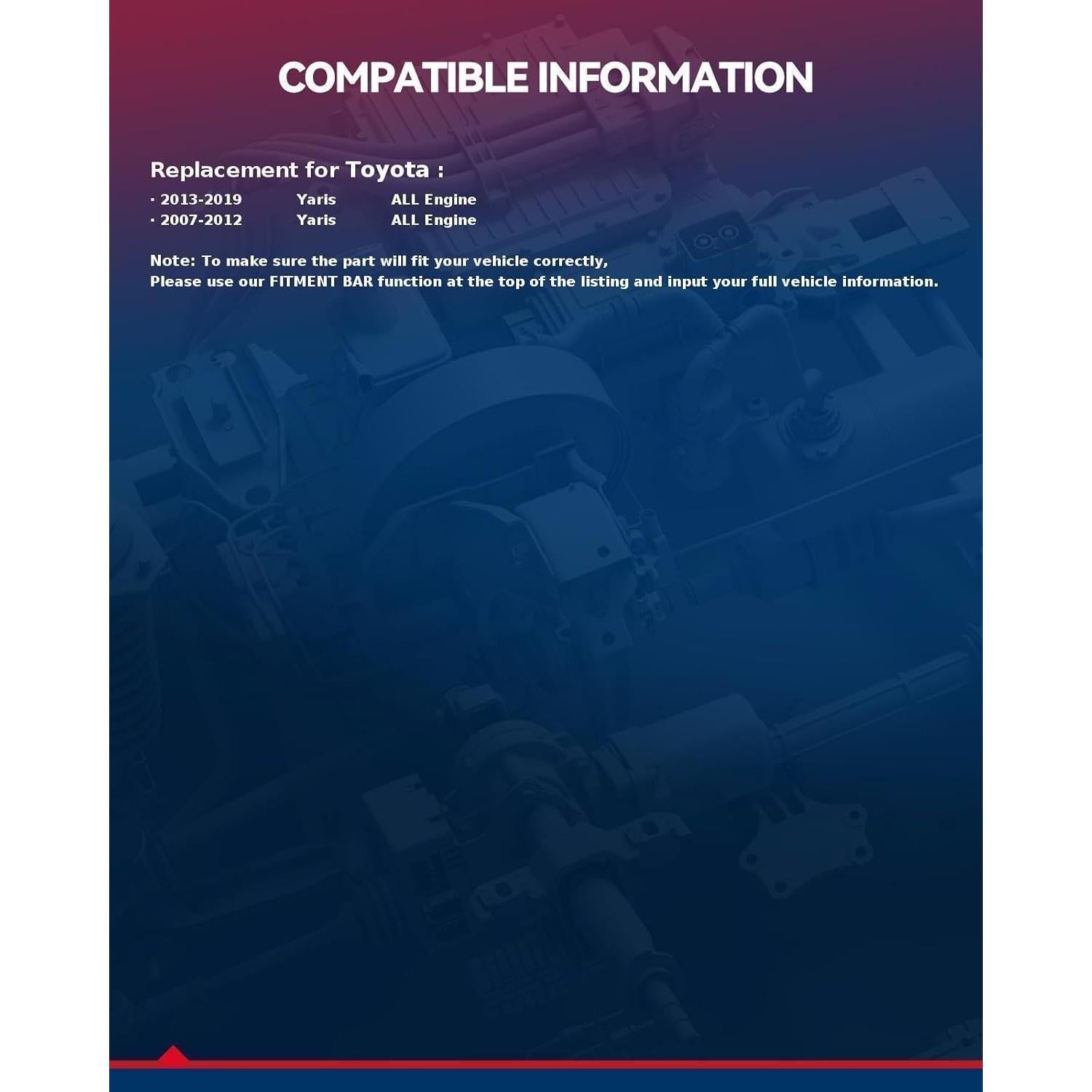 Ventilador de Enfriamiento KAX para Radiador Yaris 2007-2019