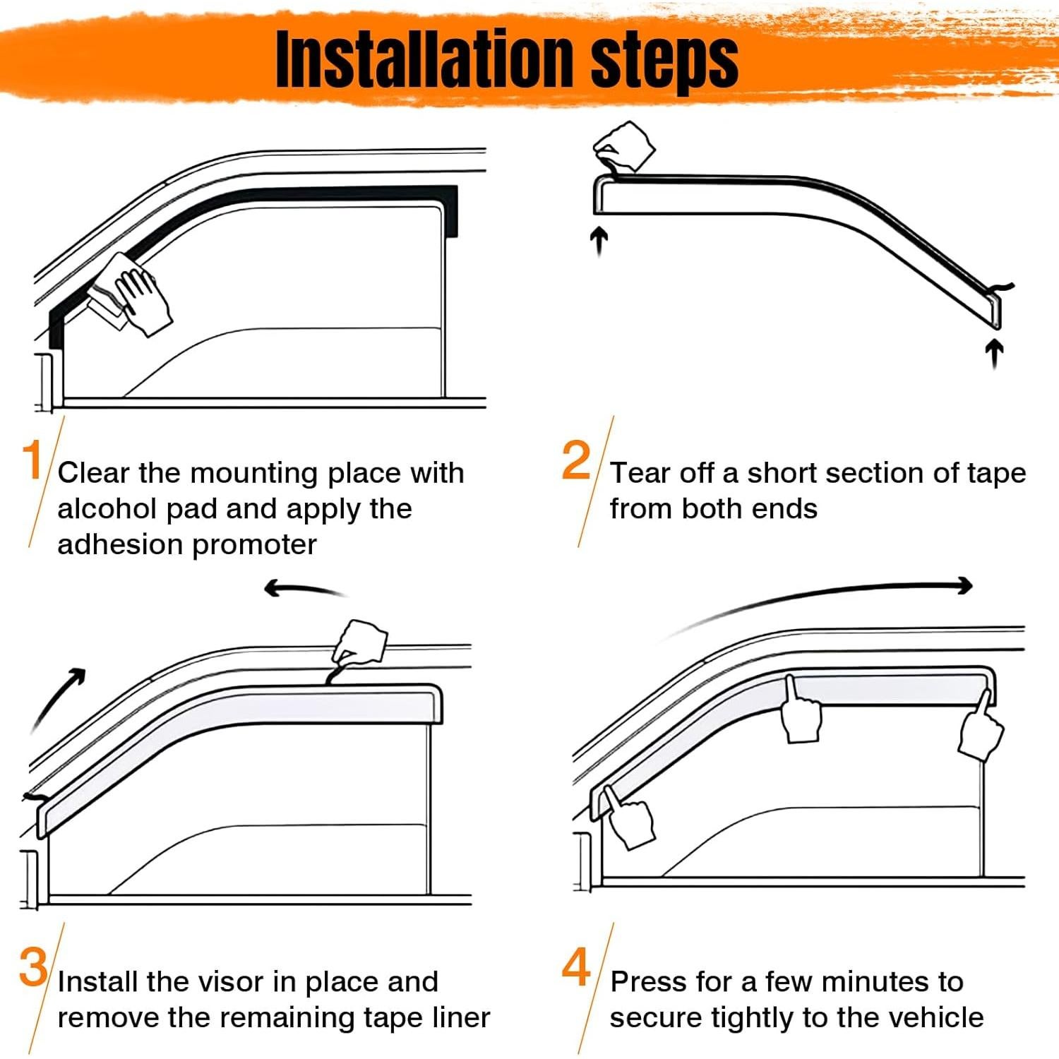 Deflectores de Ventana MODILOVER para Toyota Yaris 2007-2013