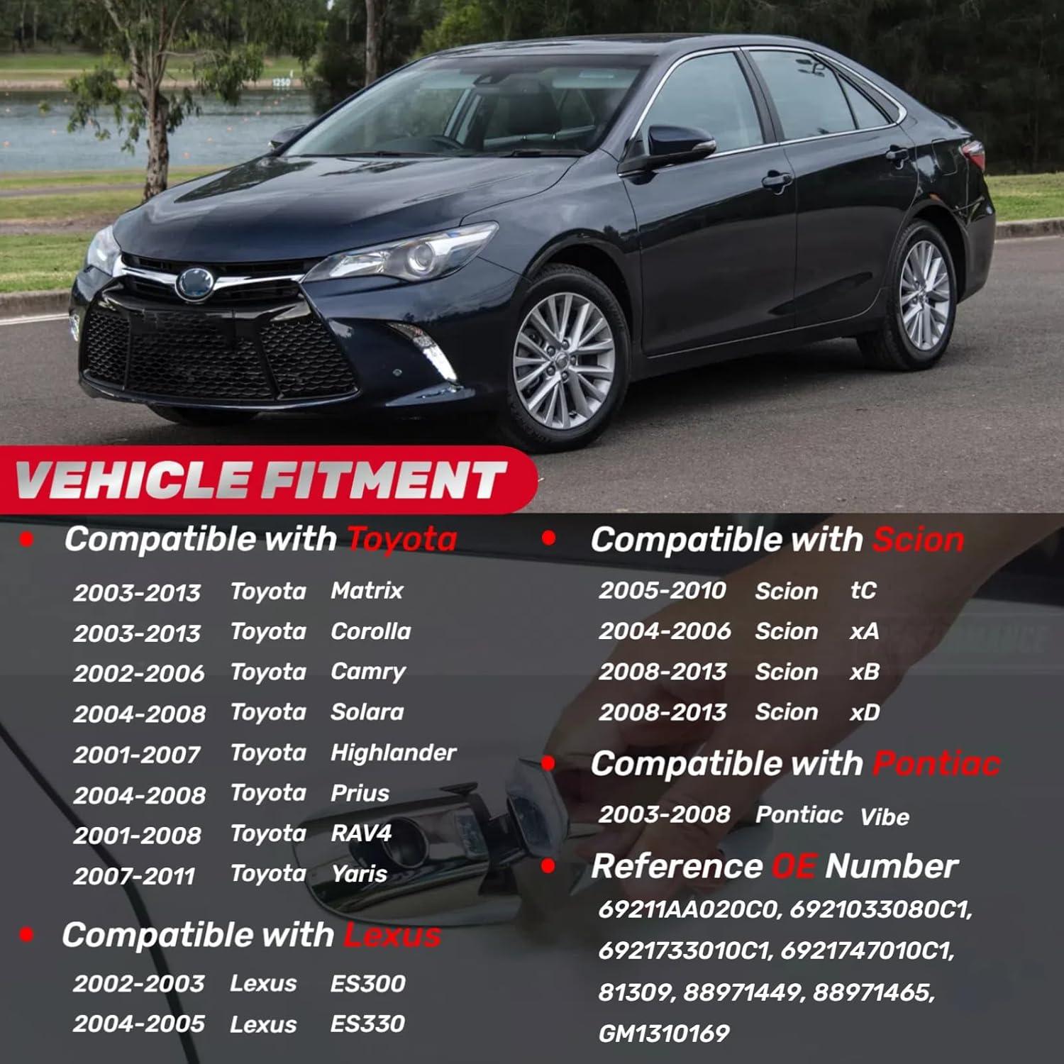 Mango de Puerta Exterior IFATRUNK 4Pcs para Toyota Camry, Corolla, RAV4