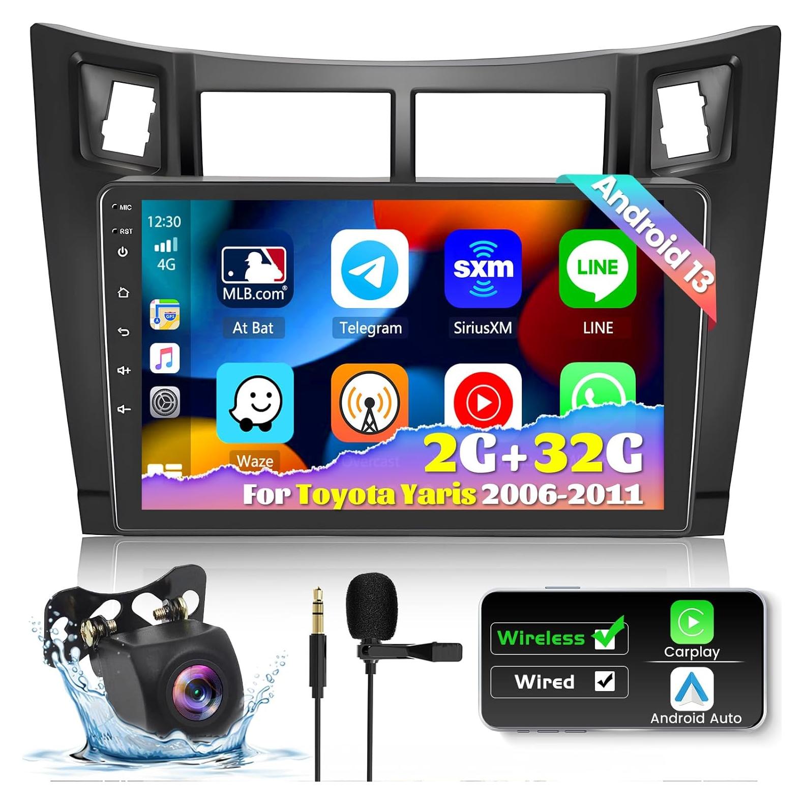 Estéreo Android 2+32G Roinvou para Toyota Yaris 2006-2011