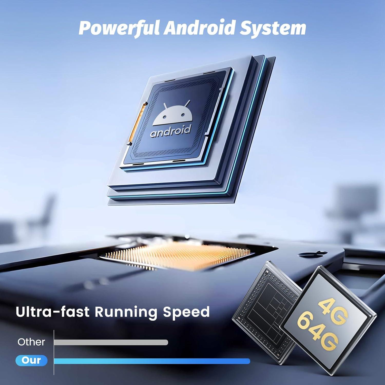 Radio de Coche Android Roinvou para Toyota Yaris 2007-2012 9"