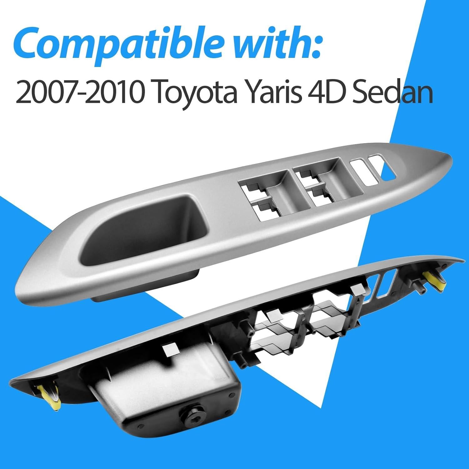 Marco de Interruptor Ventana Toyota Yaris 2007-2010 Plata