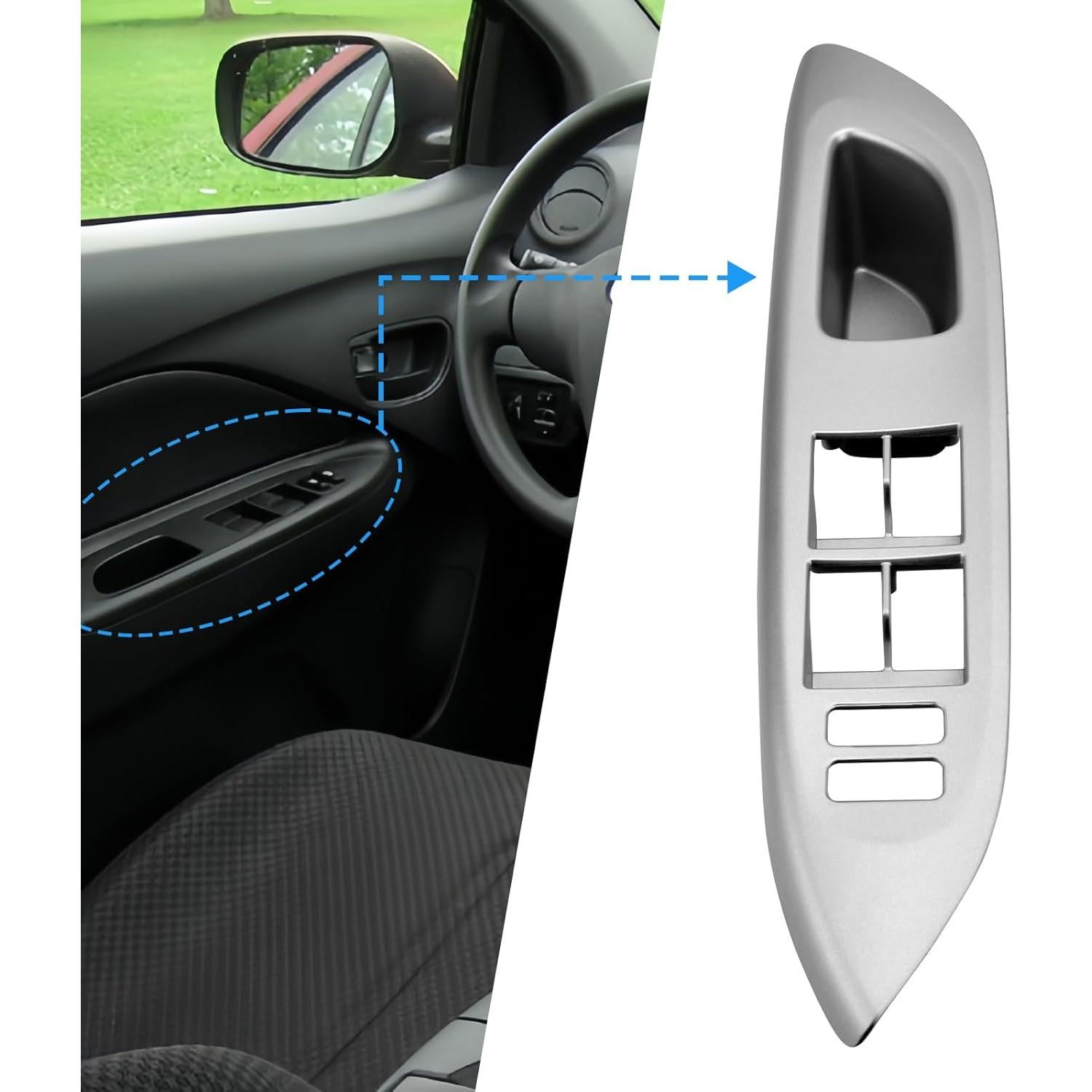 Marco de Interruptor Ventana Toyota Yaris 2007-2010 Plata