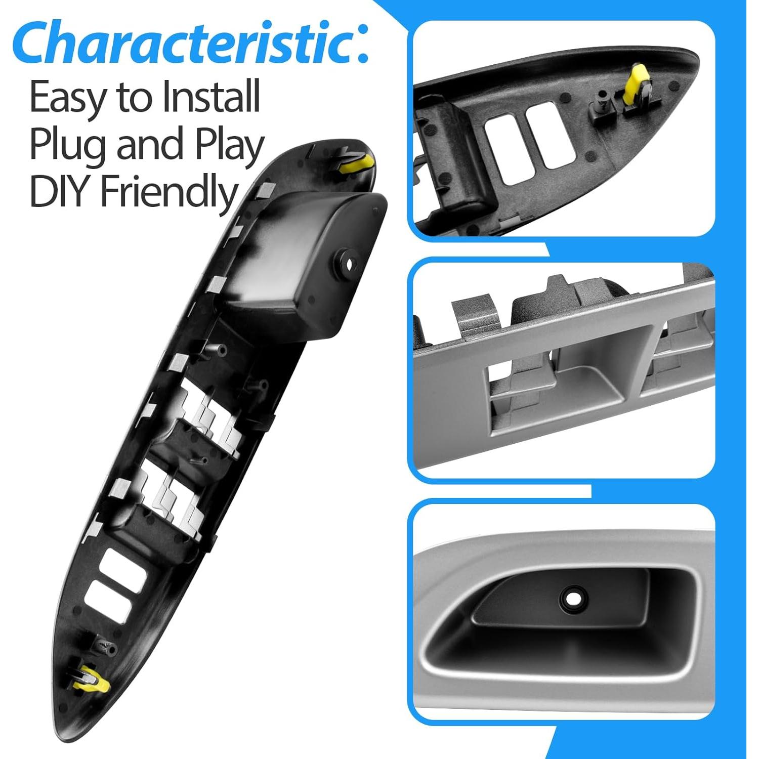 Marco de Interruptor Ventana Toyota Yaris 2007-2010 Plata