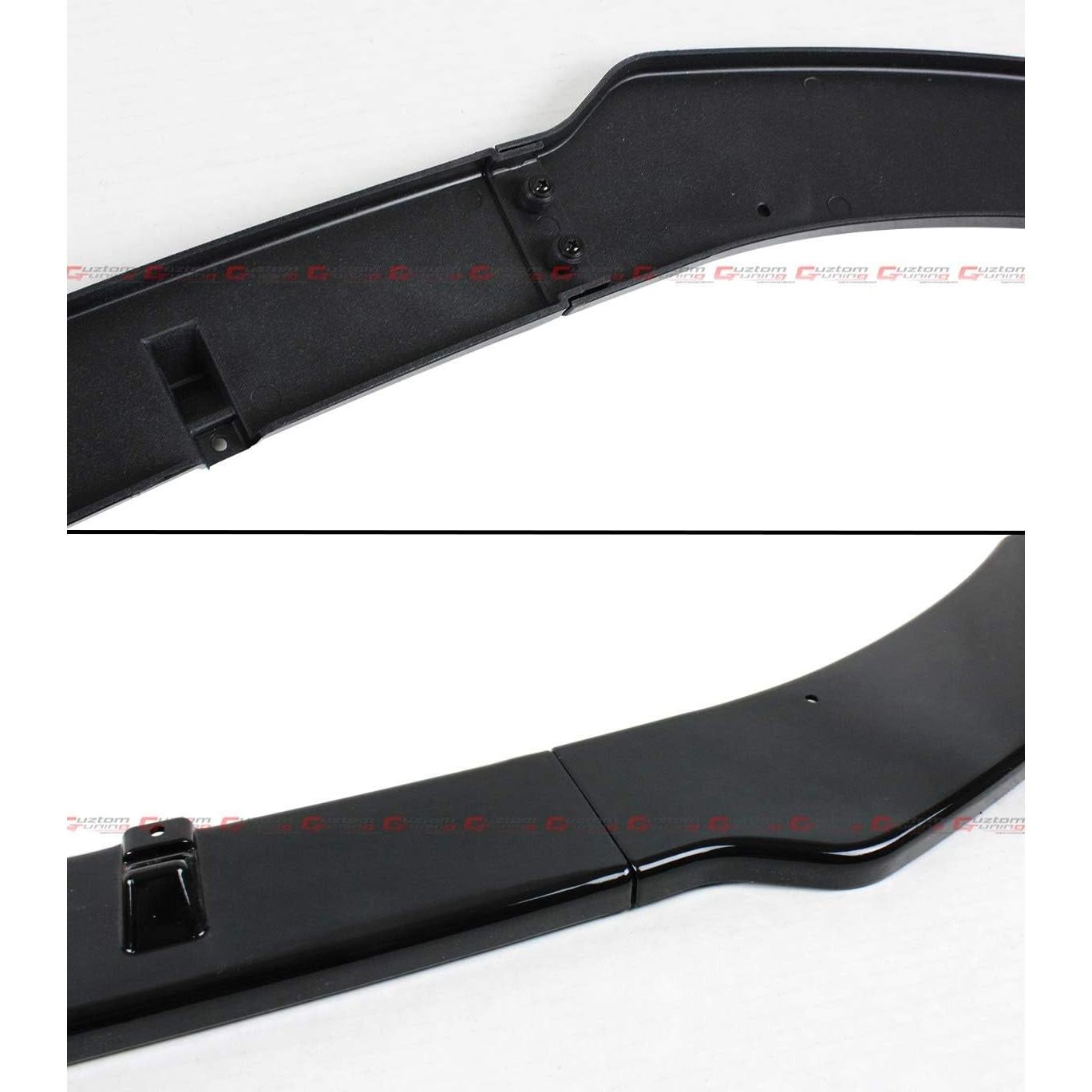 Lip Spoiler Delantero 3 Piezas JDM Negro Brillante Toyota Camry 2018-2020