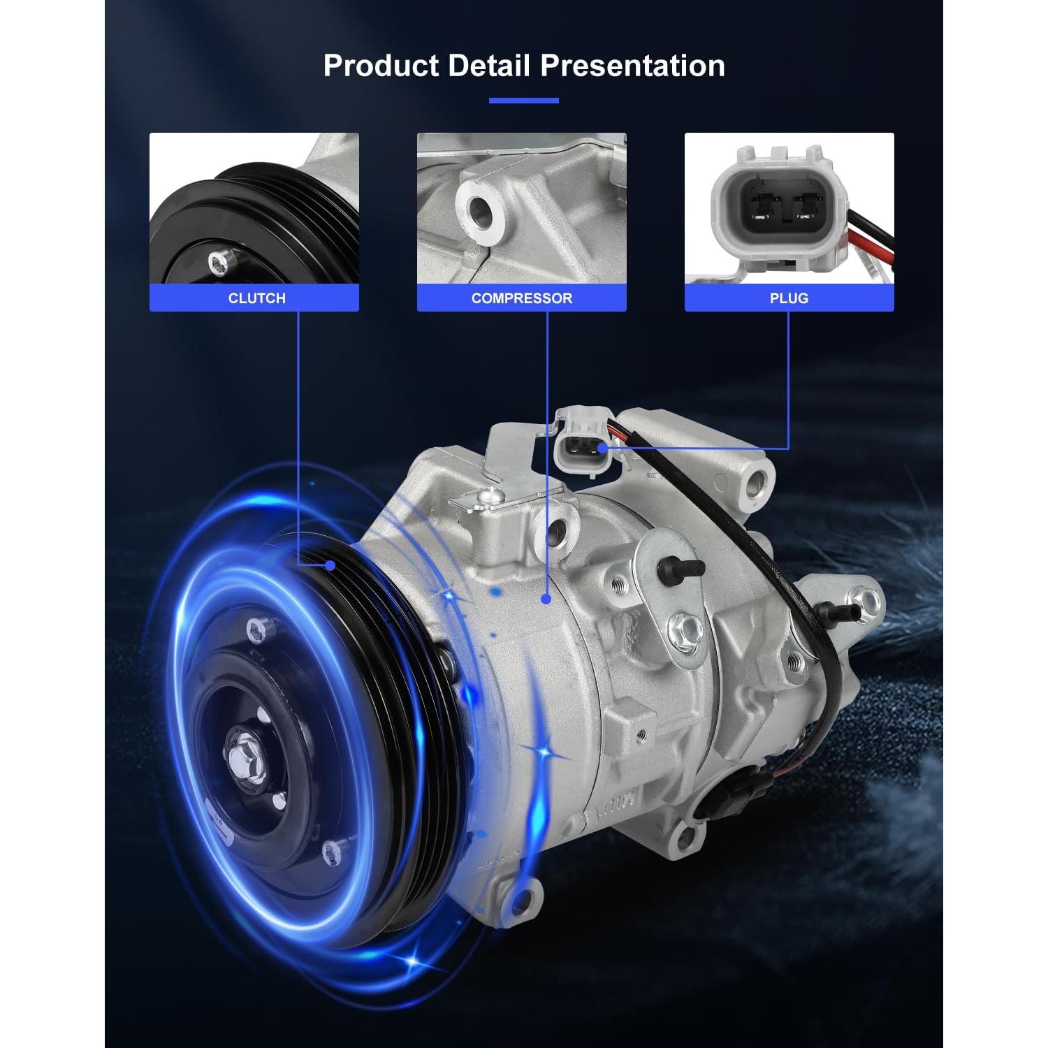 Compresor de Aire Acondicionado ECCPP para Toyota Yaris 1.5L 2006-2012