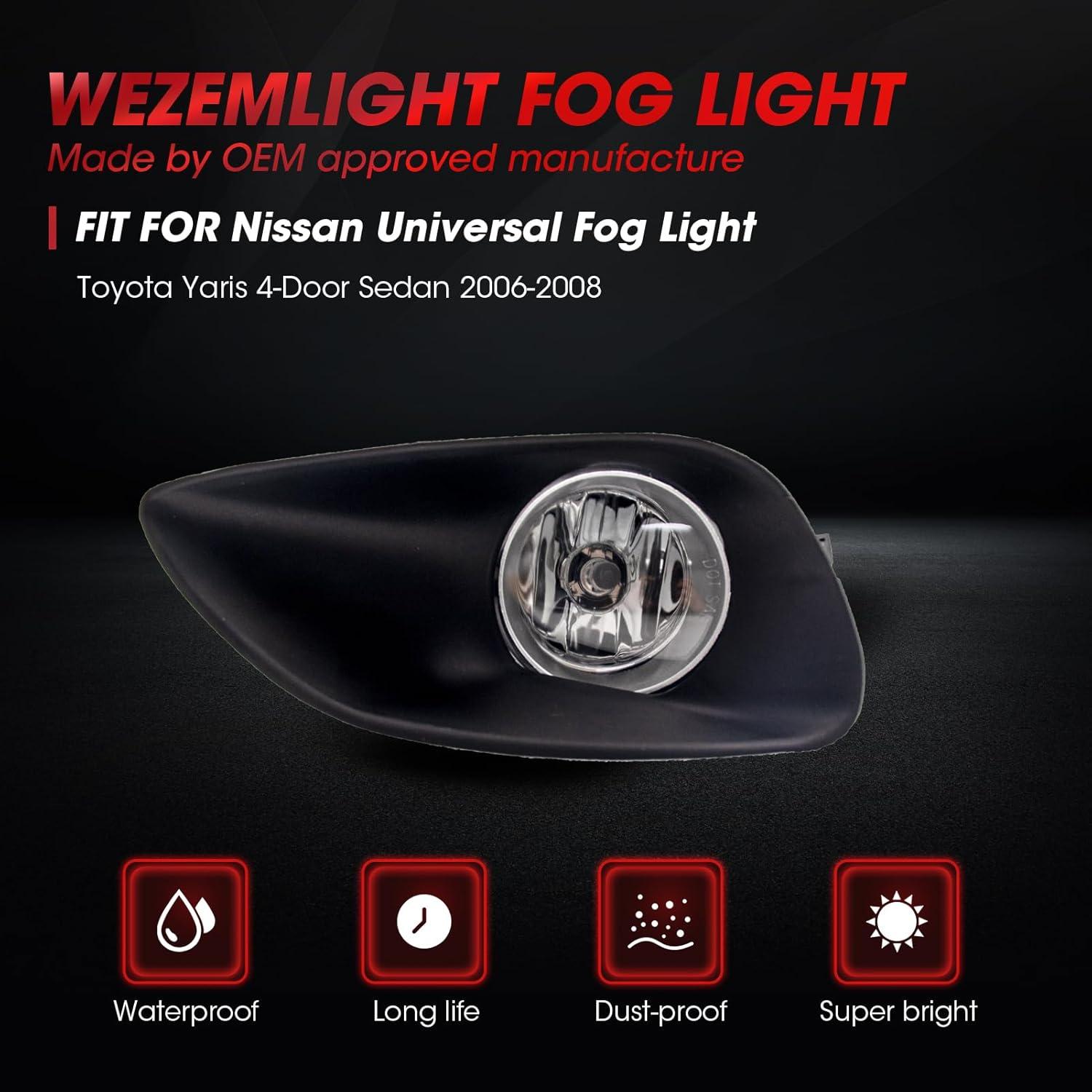 Luces Antiniebla WEZEMLIGHT 610133-CL para Toyota Yaris 2006-2008