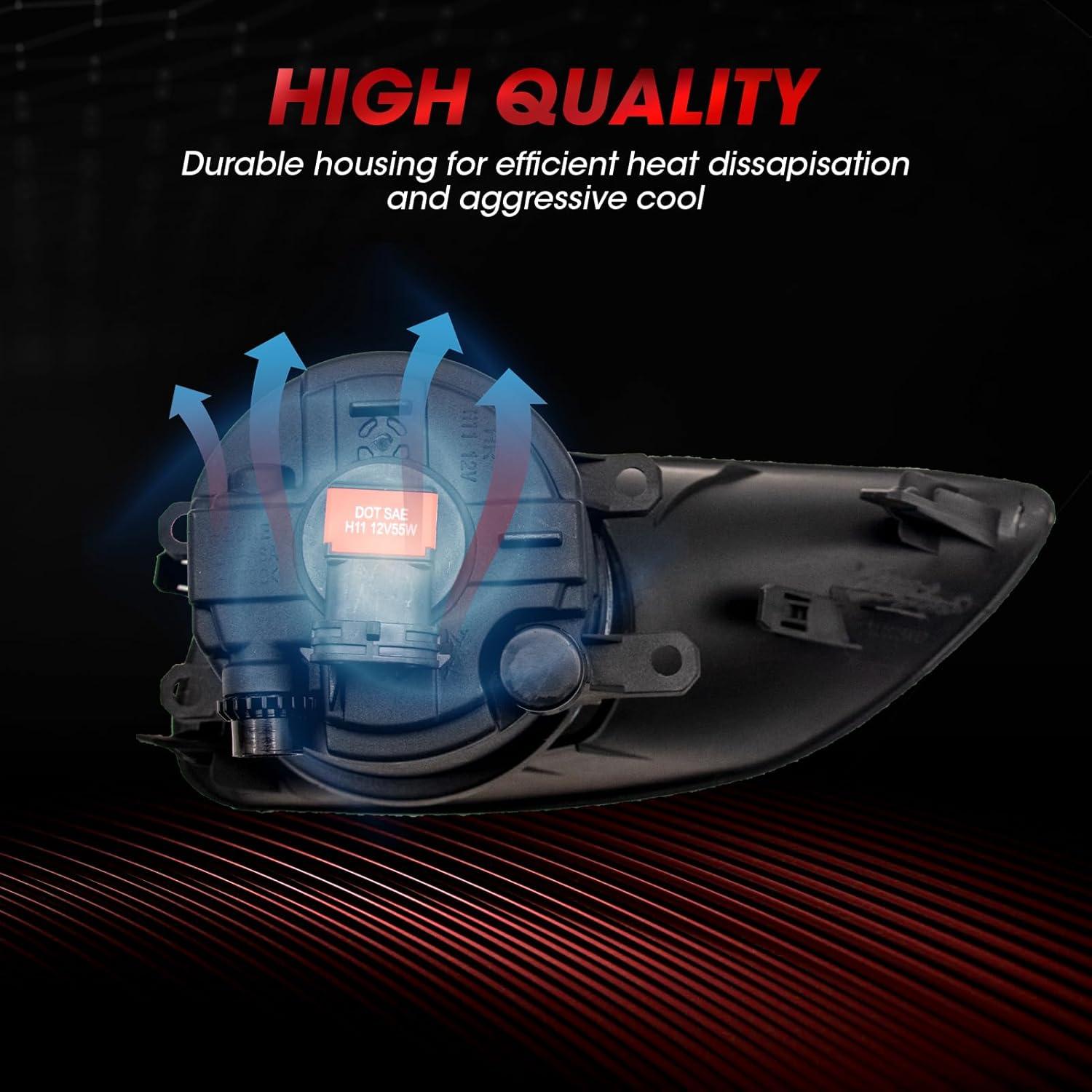 Luces Antiniebla WEZEMLIGHT 610133-CL para Toyota Yaris 2006-2008