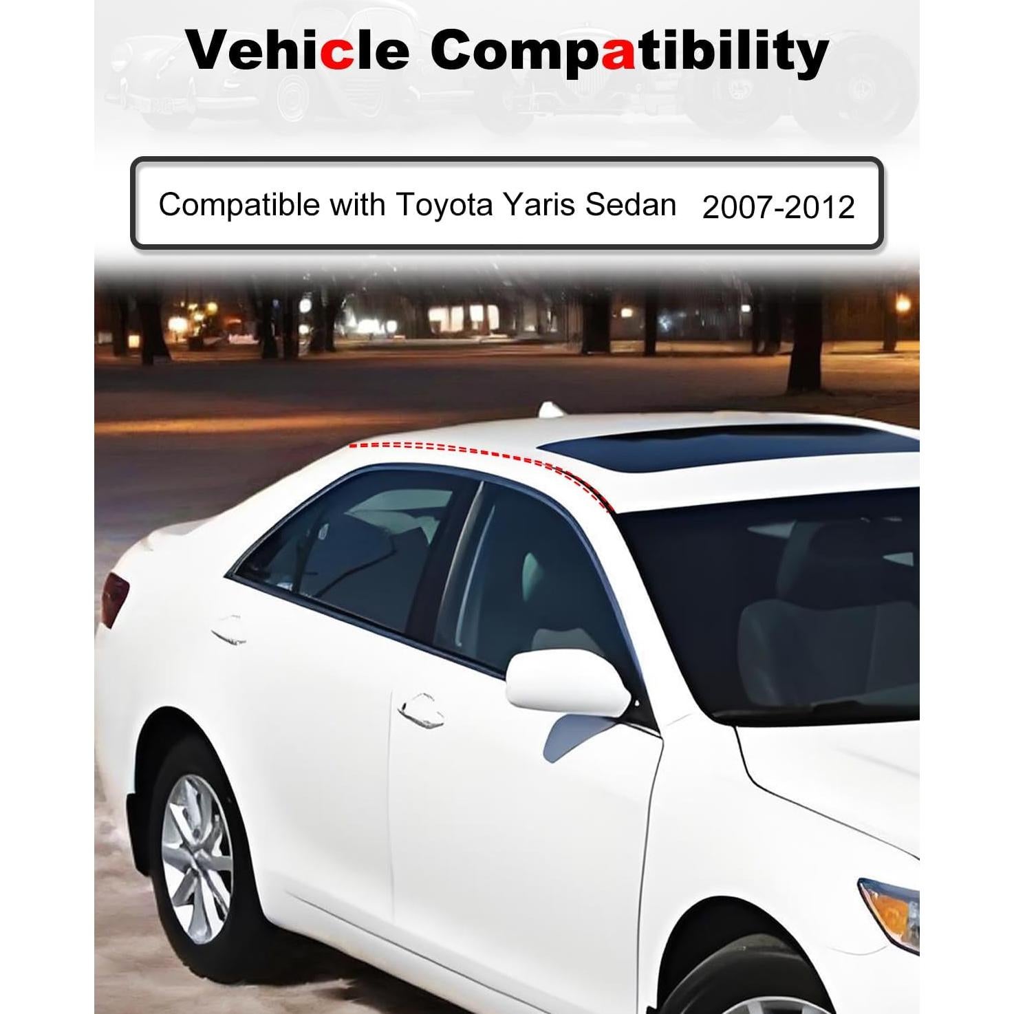 Juego de 2 Molduras de Goteo de Techo Amblee para Toyota Yaris 2007-2012