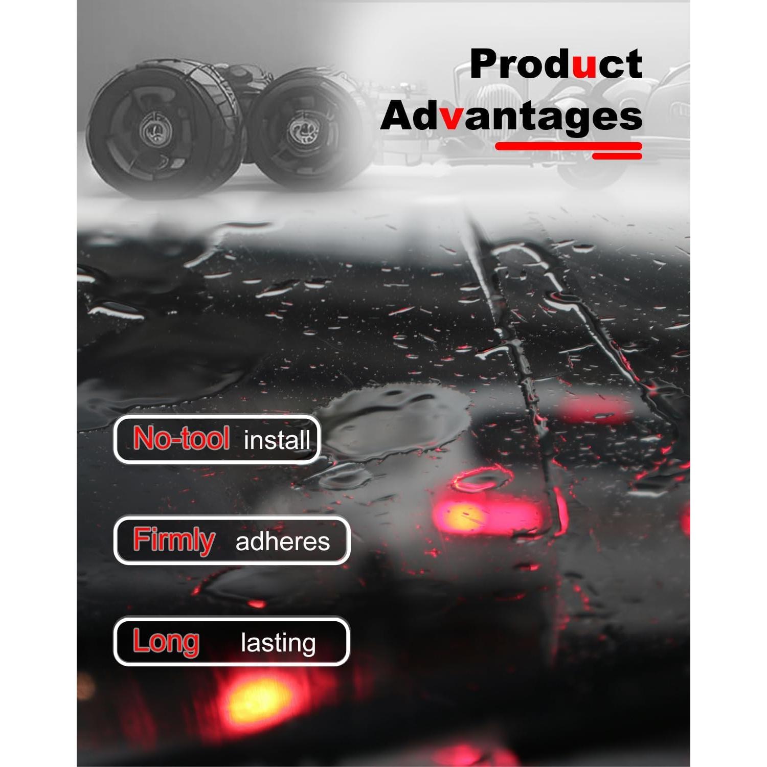 Juego de 2 Molduras de Goteo de Techo Amblee para Toyota Yaris 2007-2012