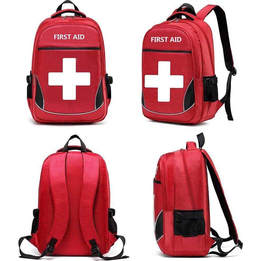 Bolsa de Primeros Auxilios Camoredy Roja Multi-Bolsillo 30x15x43cm