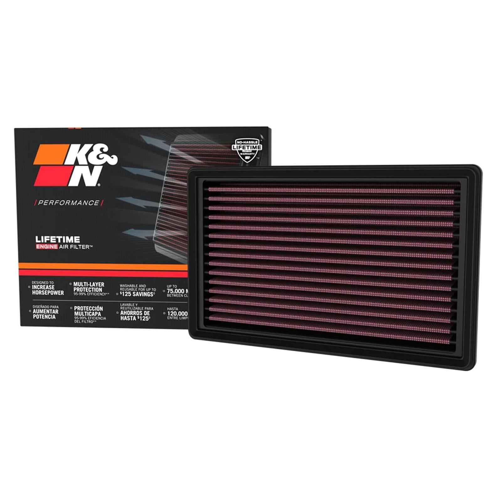 Filtro de Aire K&N 33-3179 Lavable para Toyota Yaris 2021-2023