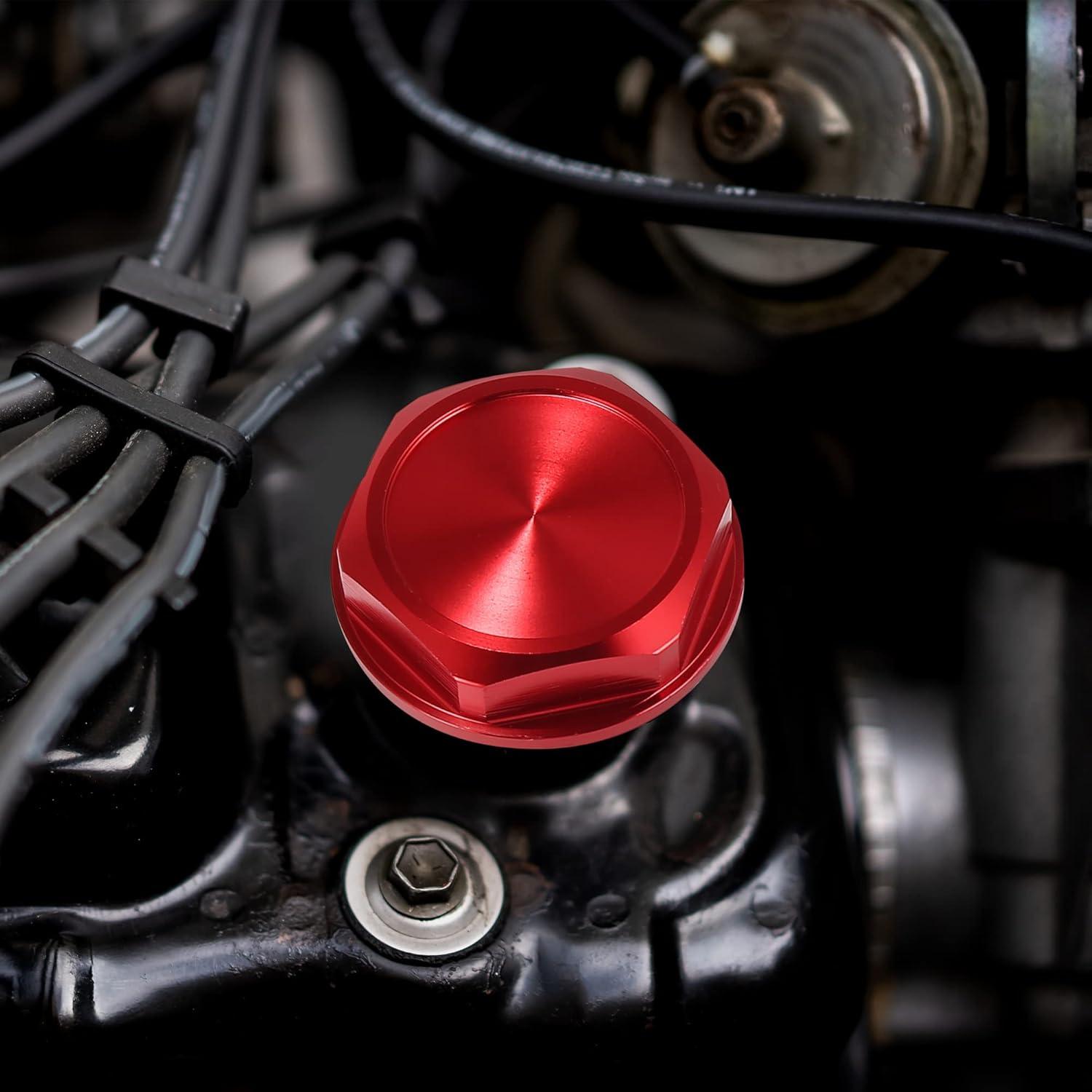 Tapa de Llenado de Aceite X AUTOHAUX Aluminio Roja 31mm