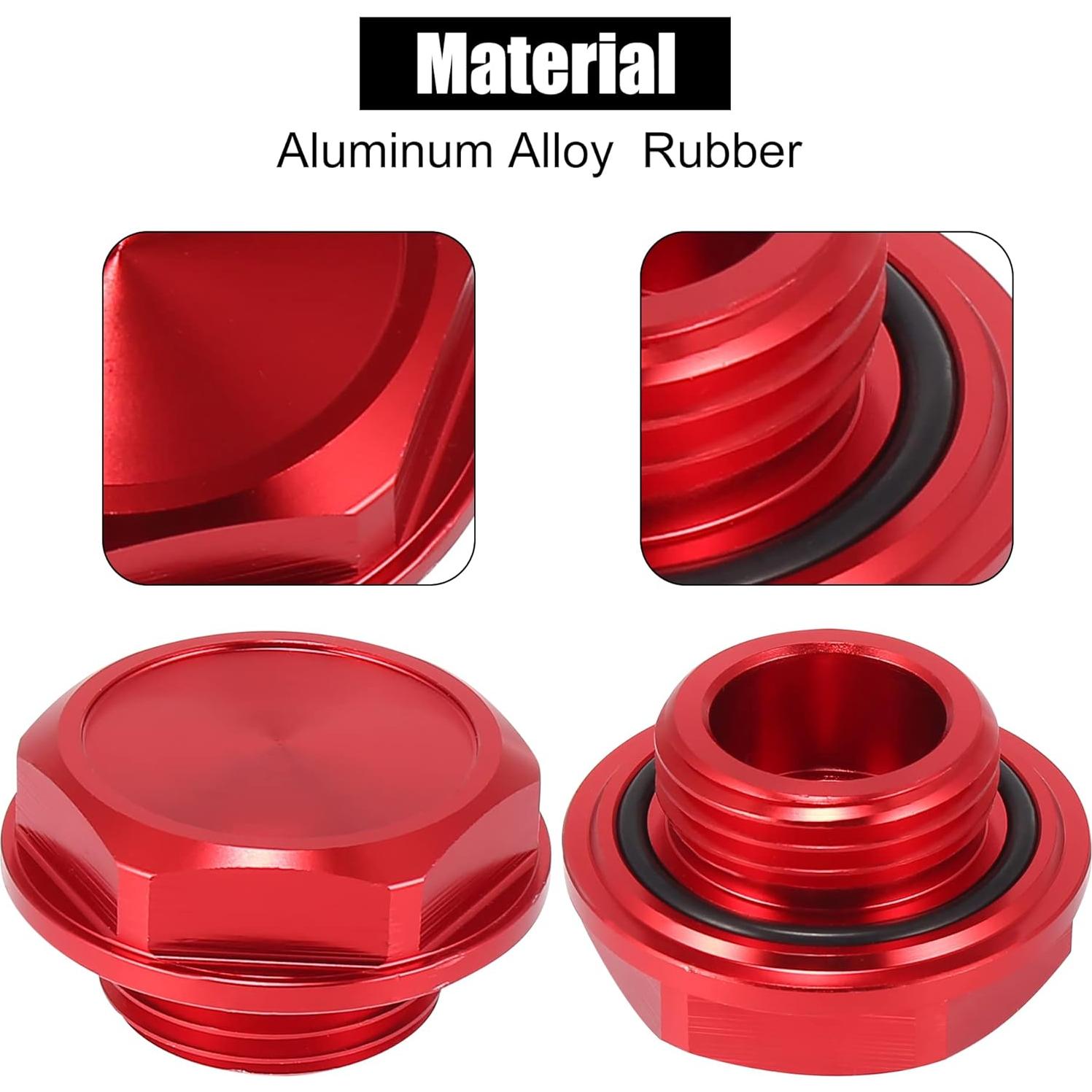 Tapa de Llenado de Aceite X AUTOHAUX Aluminio Roja 31mm