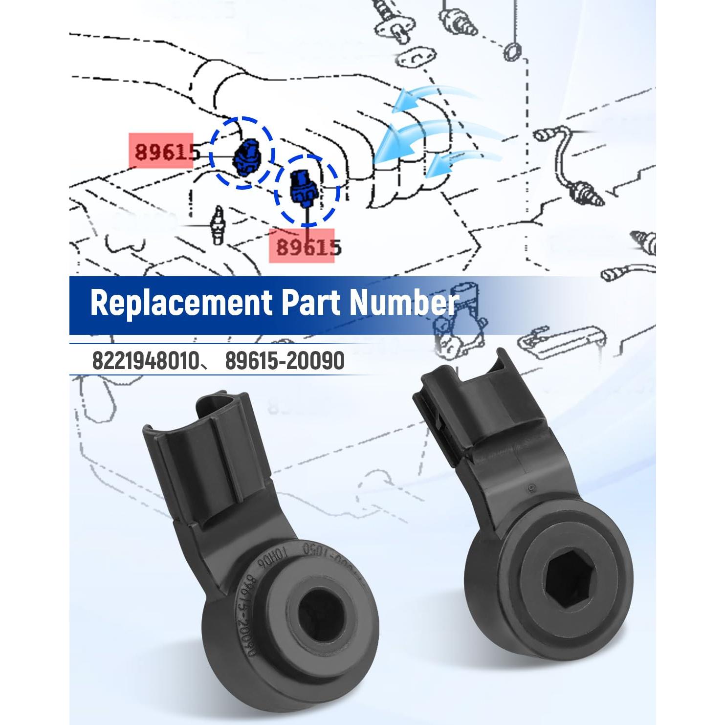 Sensor de Golpe TSYUKI Compatible Toyota y Lexus 2 Pcs