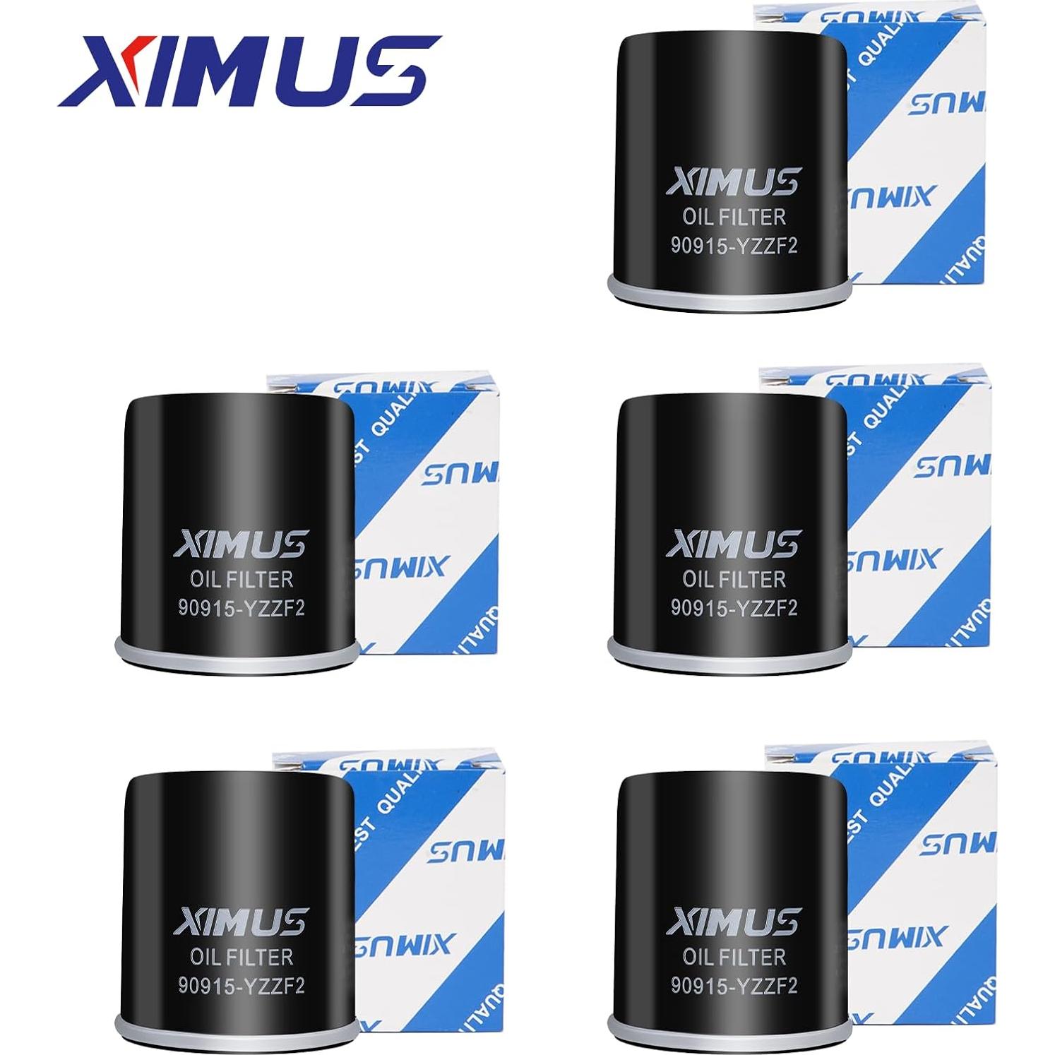 Filtro de Aceite XIMUS 90915-YZZF2 Compatible Toyota y Chevrolet (set de 5)