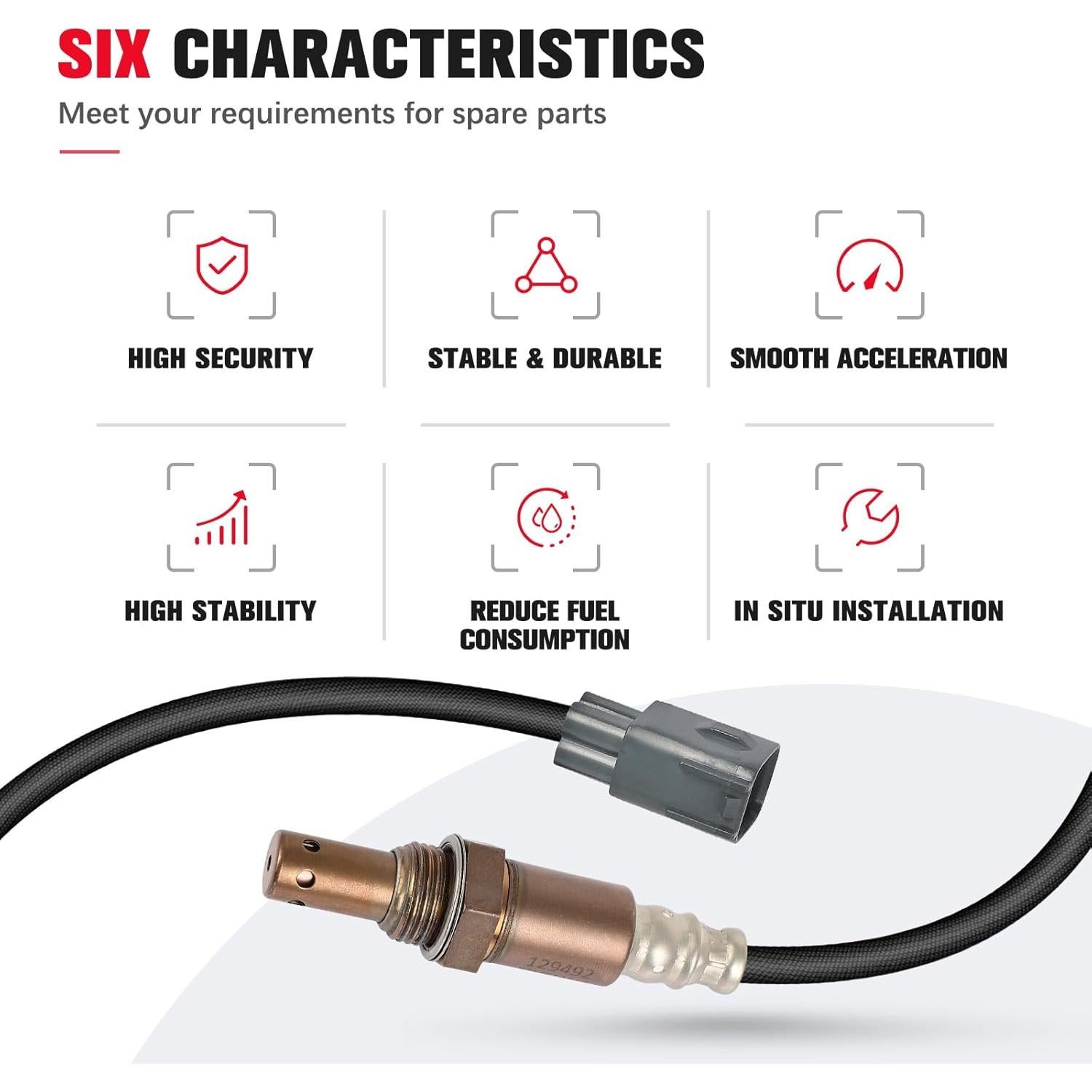 Sensor de Oxígeno O2 QIJIAUTO para Toyota Corolla 2005-2008