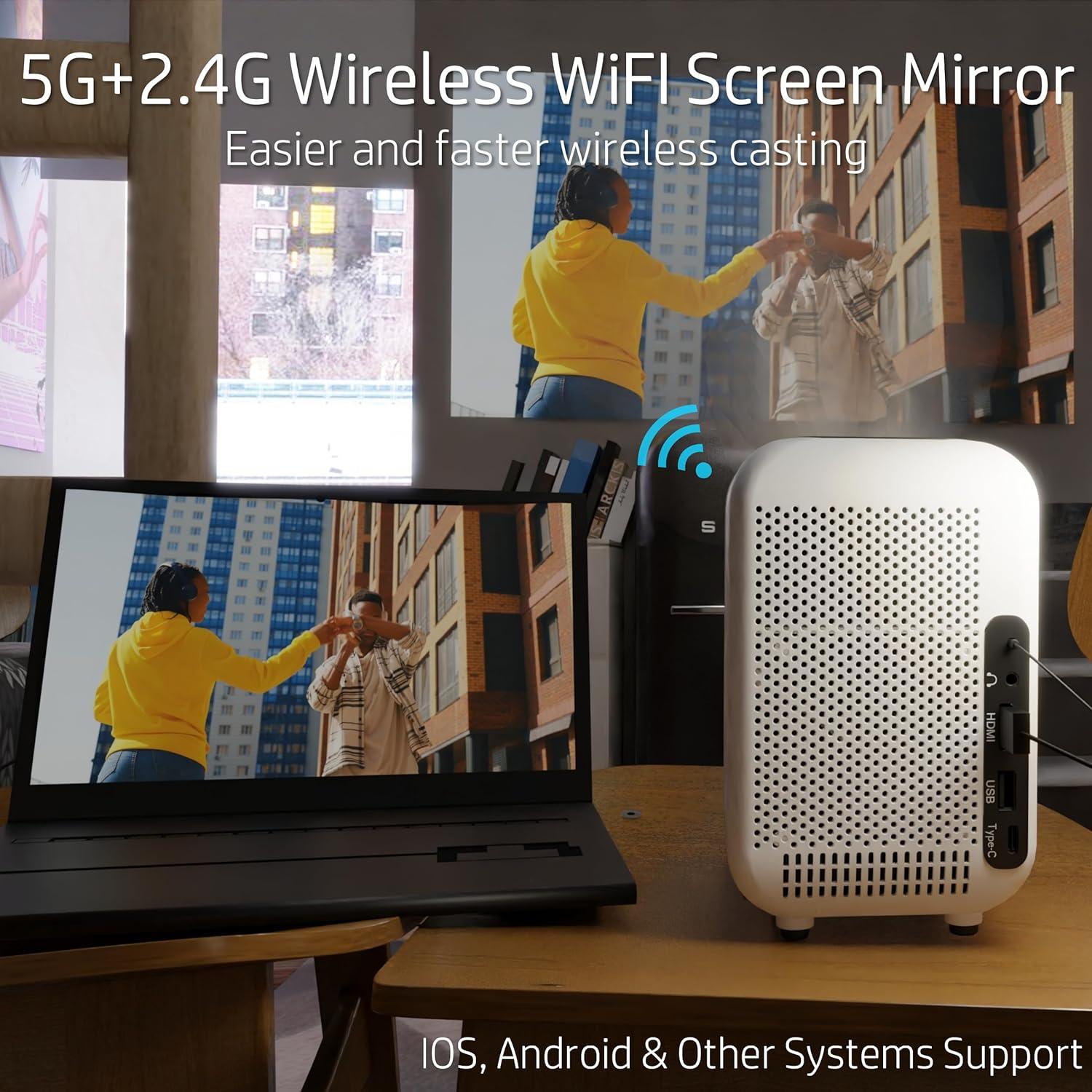 Proyector HP CC180W Promo 3 en 1 HD + Pantalla 84"