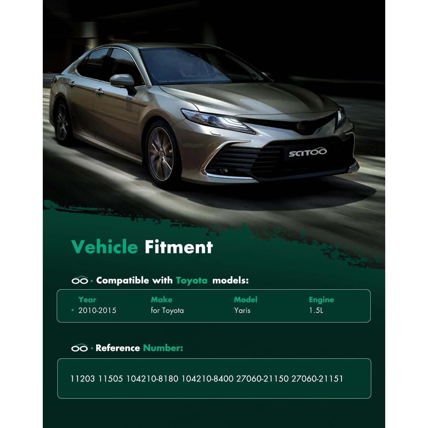 Alternador SCITOO 80A 12V para Toyota Yaris 1.5L 2010-2015