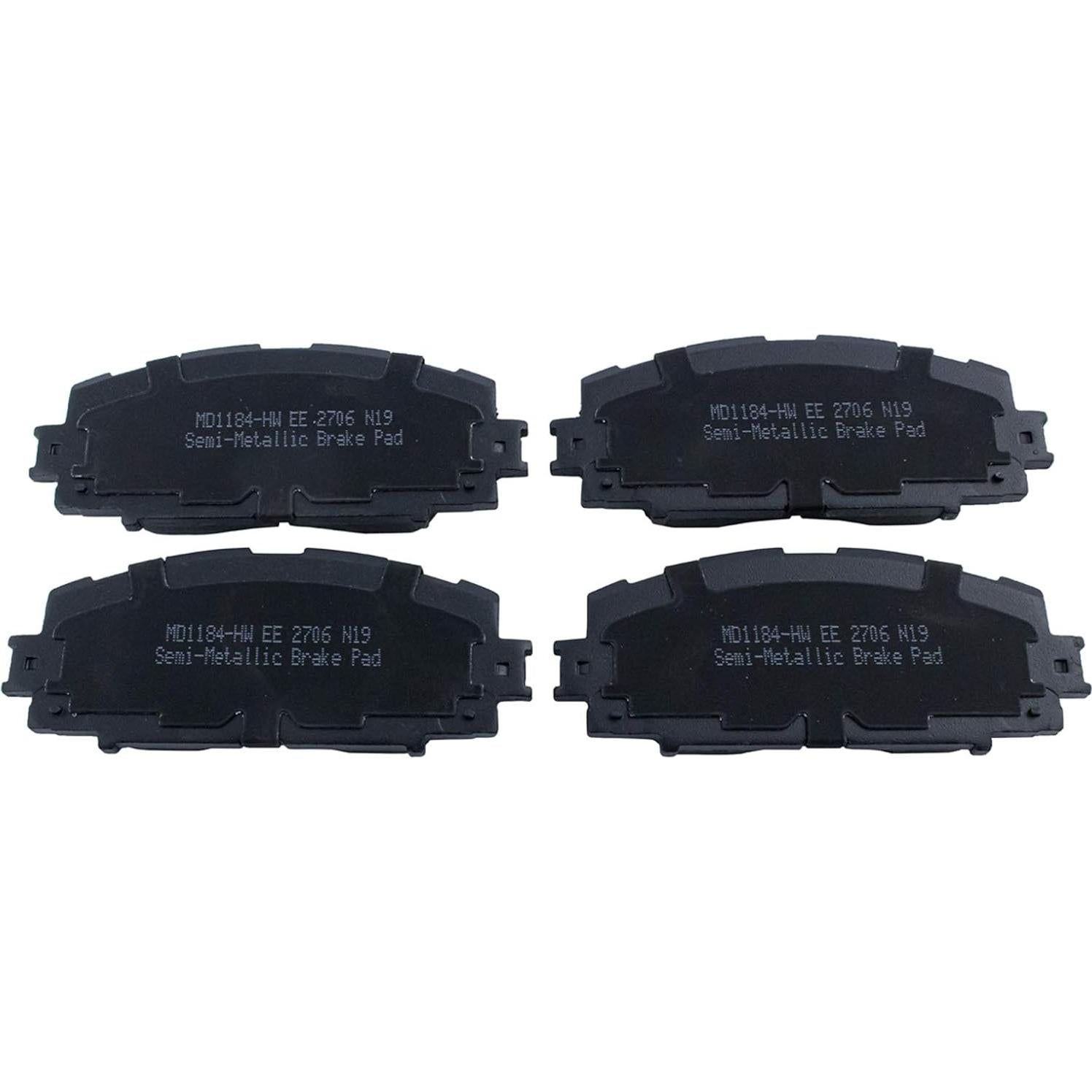 Pastillas de freno TRQ semi-metálicas para Toyota Yaris 2007-2018