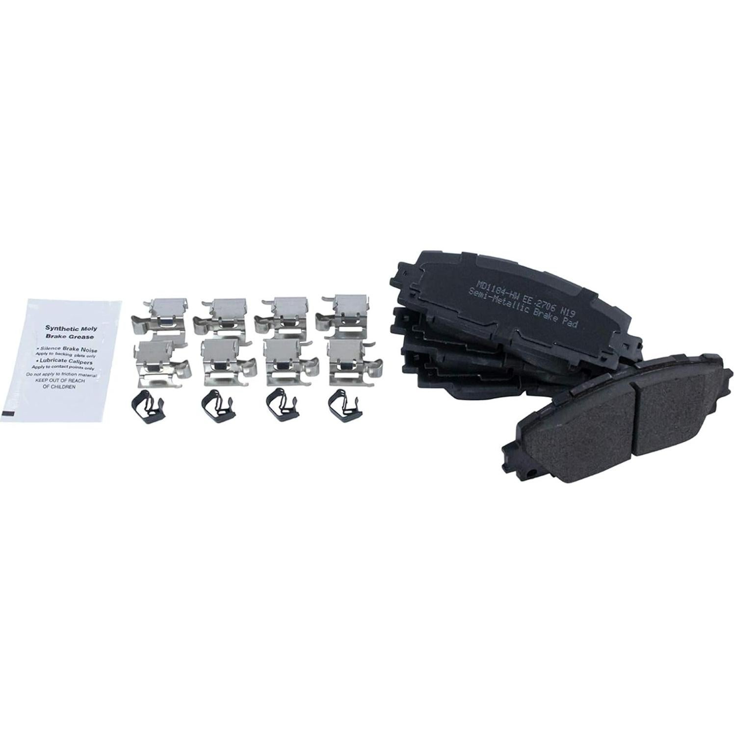 Pastillas de freno TRQ semi-metálicas para Toyota Yaris 2007-2018