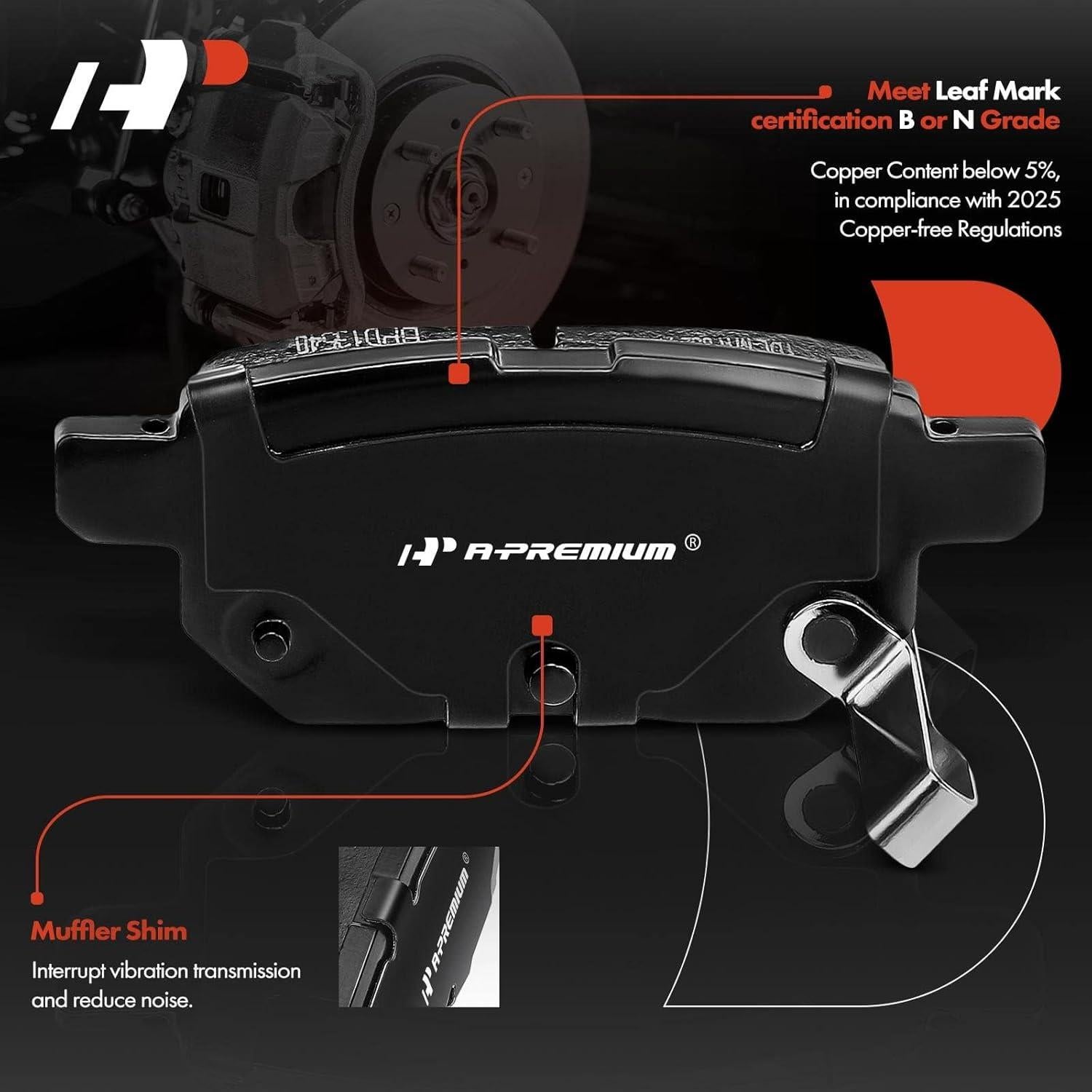 Pastillas de Freno Cerámicas A-Premium Traseras para Toyota y Lexus