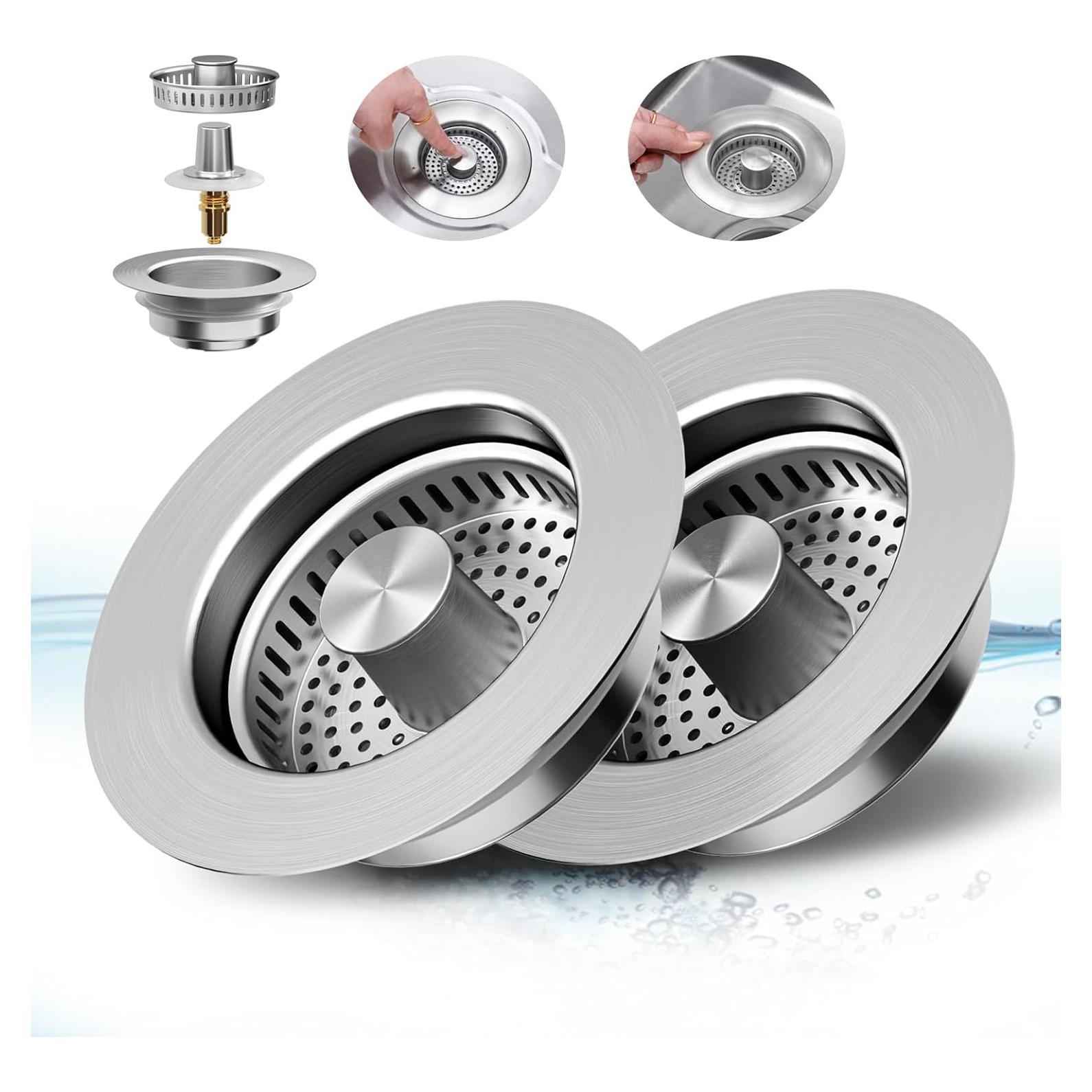 Filtro de Drenaje de Fregadero 3 en 1 Yonisun Acero Inoxidable