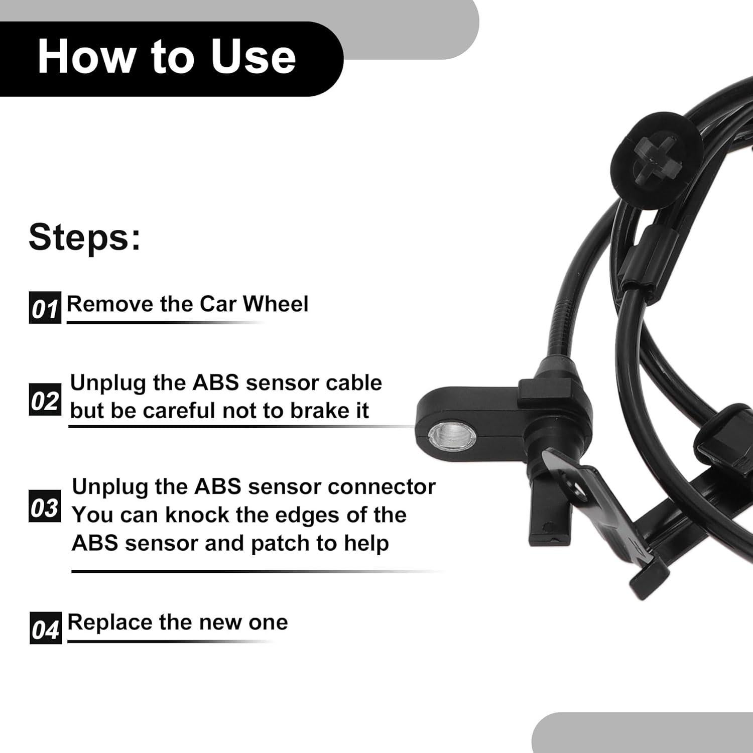 Sensor de Velocidad de Rueda ABS Partuto 8954252030 para Toyota Yaris 2007-2011