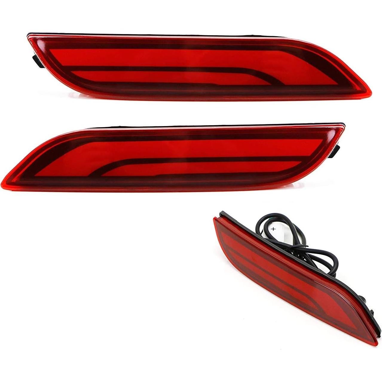 Luces Reflectoras LED Rojas iJDMTOY para Toyota Camry 2018+