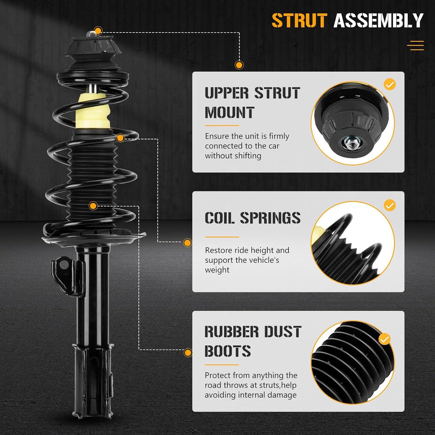 Amortiguador Frontal Completo Youxmoto para Toyota Yaris 2006-2012 (Juego de 2)