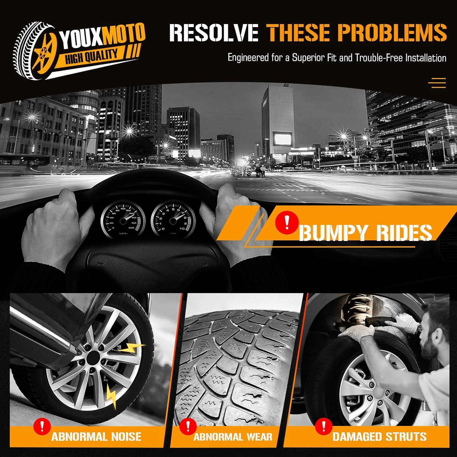 Amortiguador Frontal Completo Youxmoto para Toyota Yaris 2006-2012 (Juego de 2)