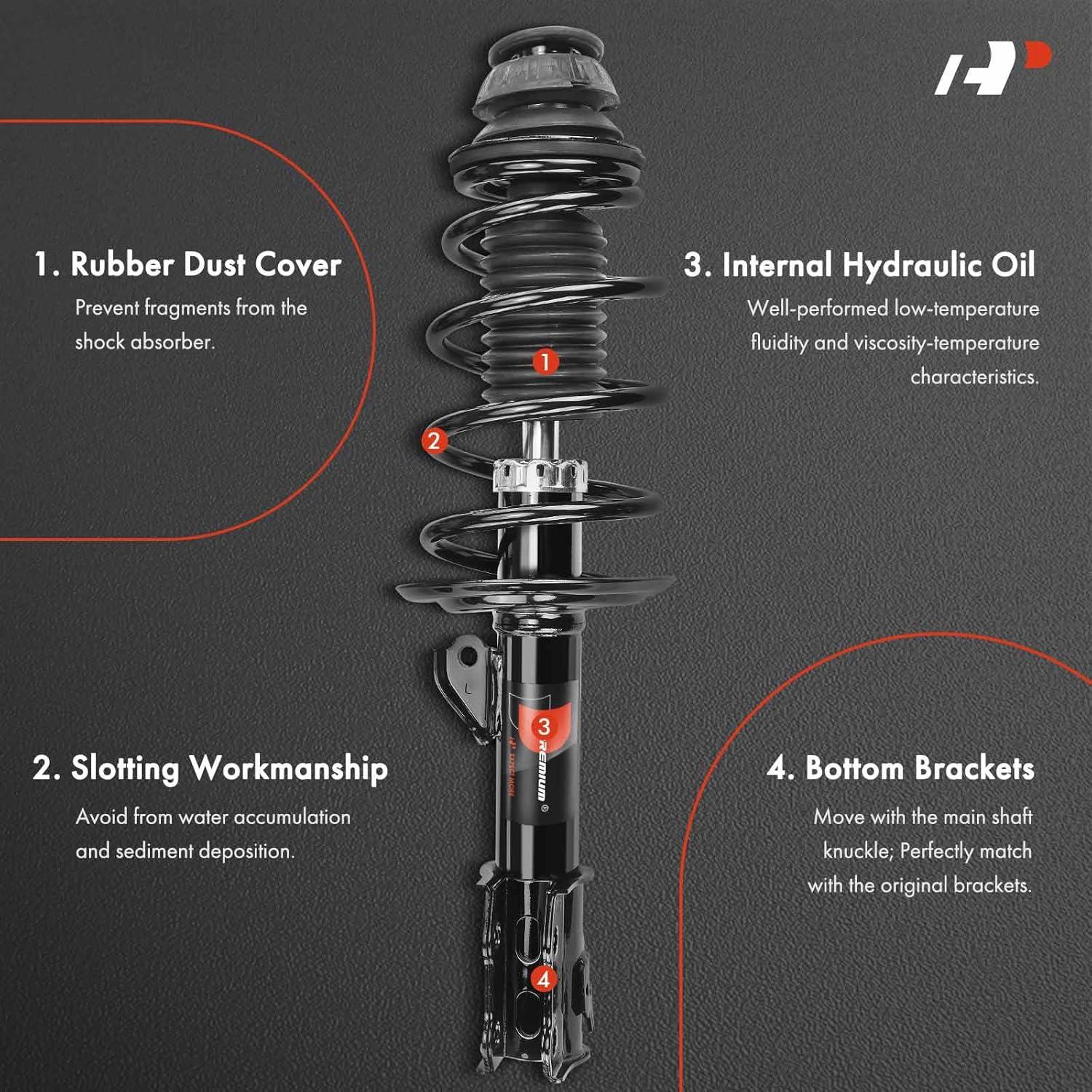 Amortiguador y Resorte A-Premium para Toyota Yaris 2012-2015