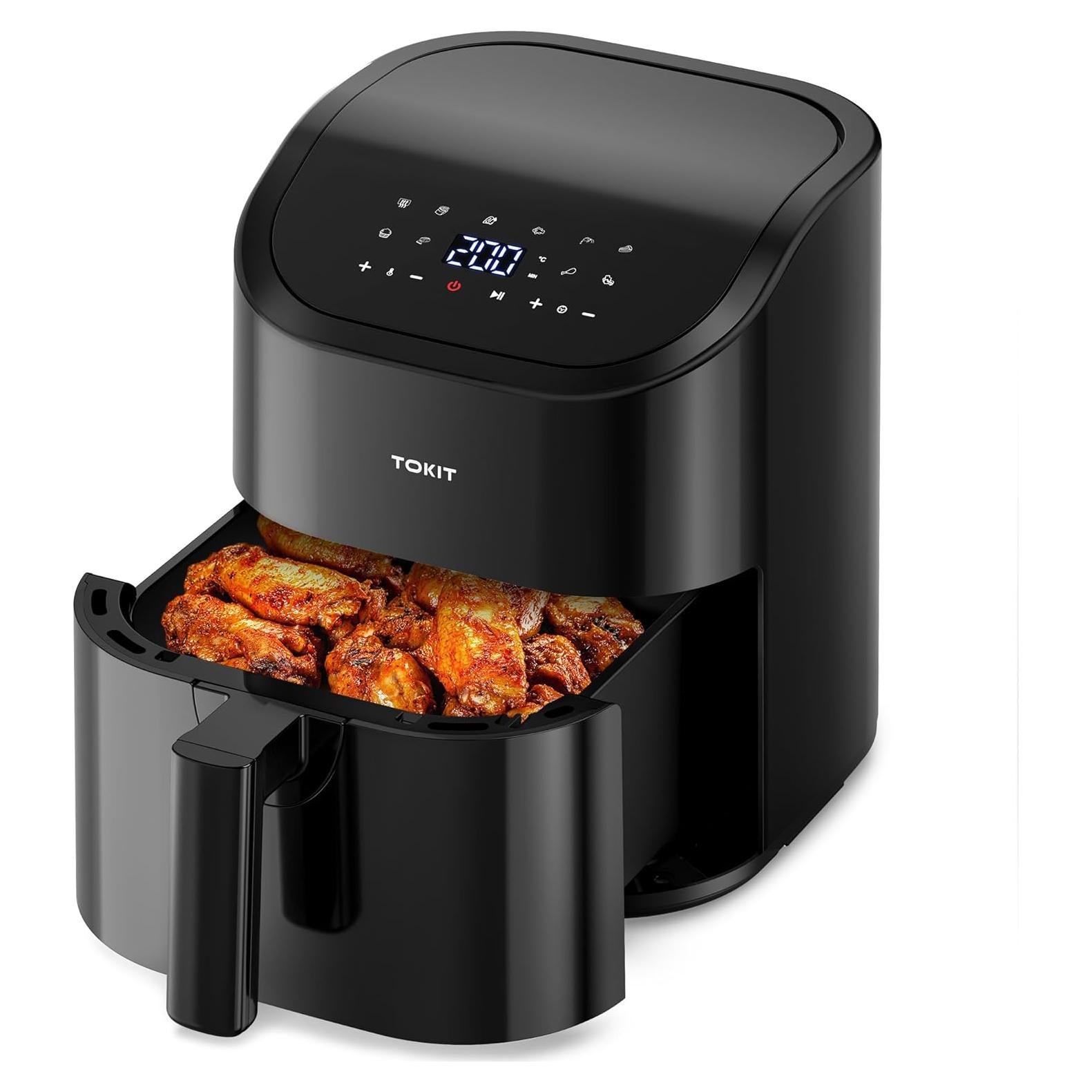 Freidora de Aire TOKIT 4.5L 1500W 10 en 1 Digital Antiadherente