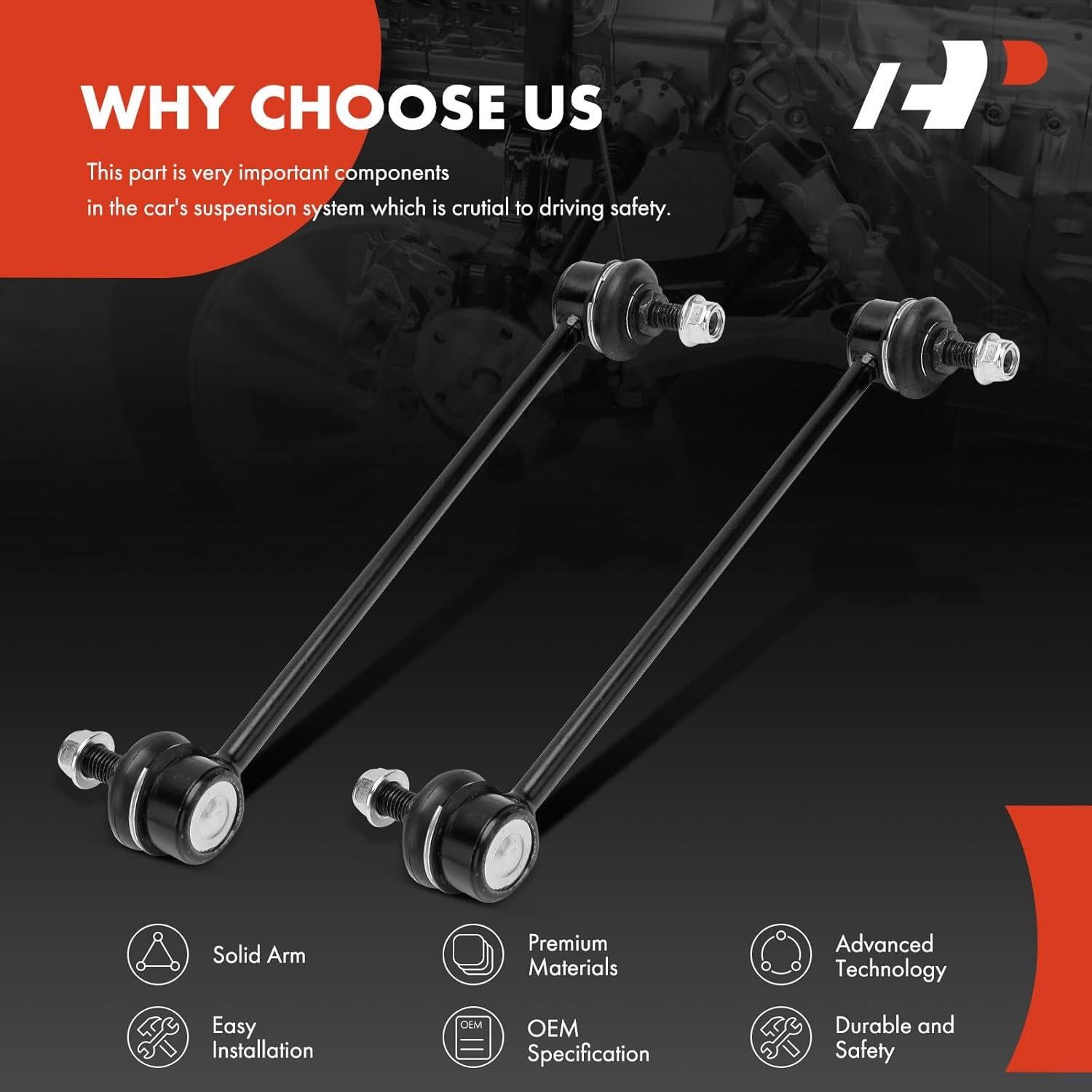 Enlaces de Barra Estabilizadora Delantera A-Premium para Ford y Mazda