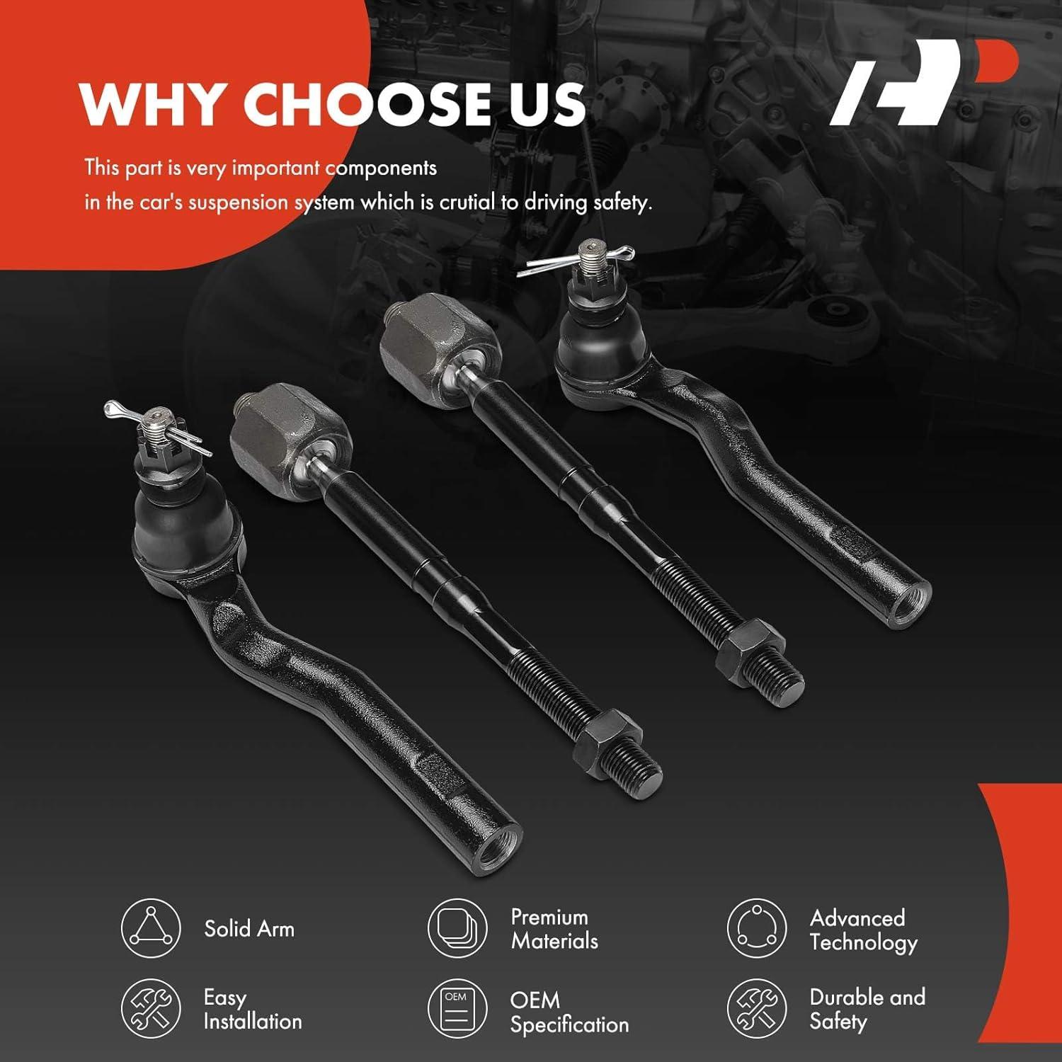 Kit de extremos de barra de dirección A-Premium para Toyota Yaris 2016-2020