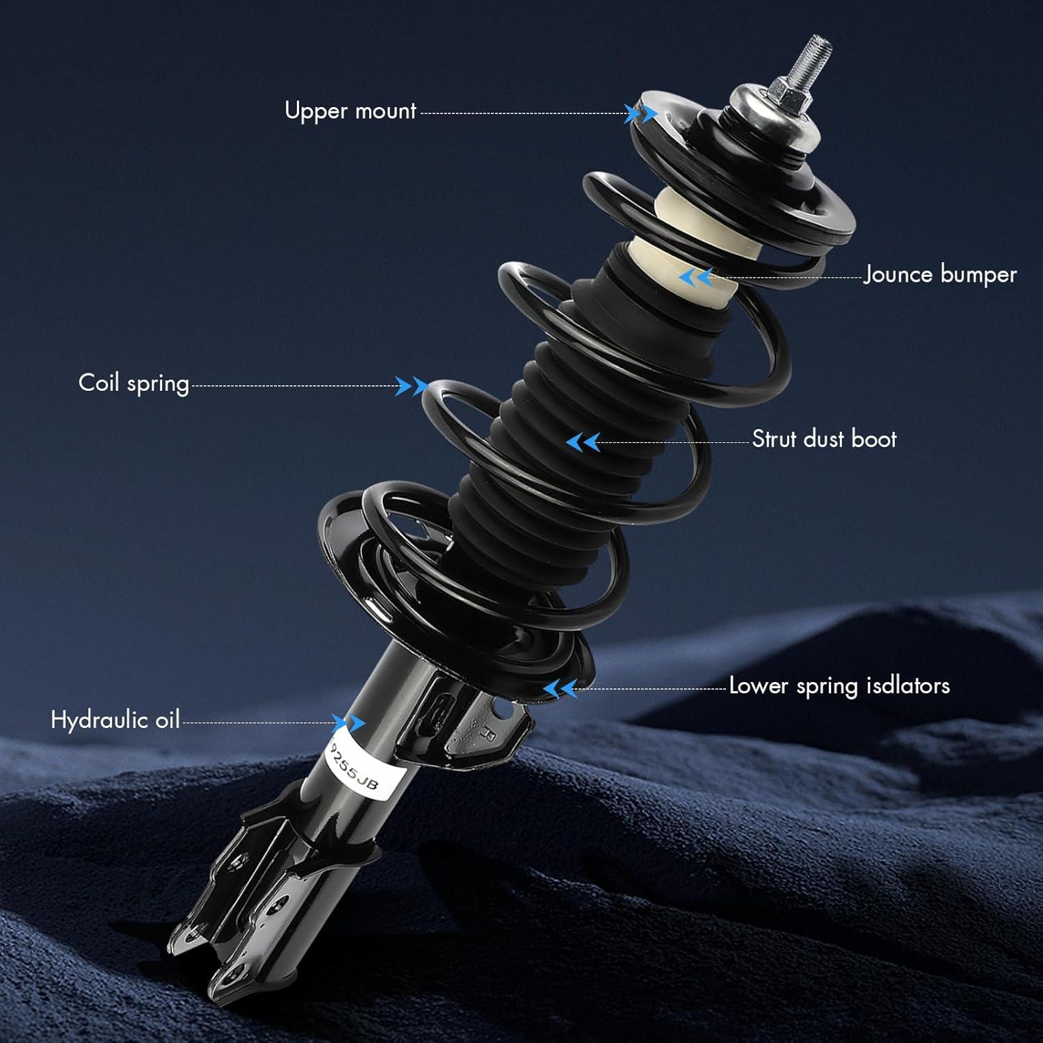 Conjunto de Estribos y Amortiguadores ASAPE para Toyota Yaris 2006-2011