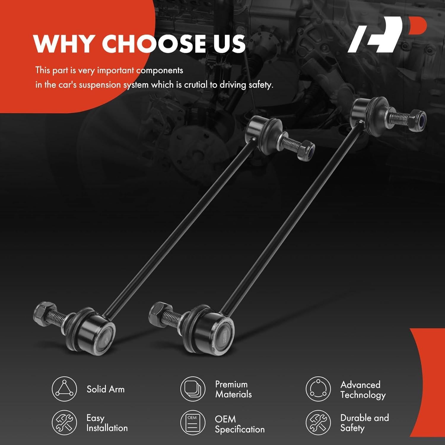 Enlaces de Barra Estabilizadora Delantera A-Premium para Toyota Yaris iA 2017-2018 y Scion iA 2016