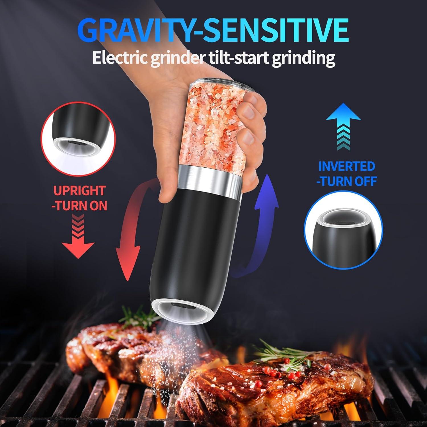 Juego de Molinillos Eléctricos de Sal y Pimienta BoAn 175g