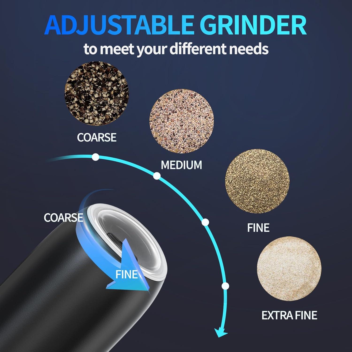 Juego de Molinillos Eléctricos de Sal y Pimienta BoAn 175g